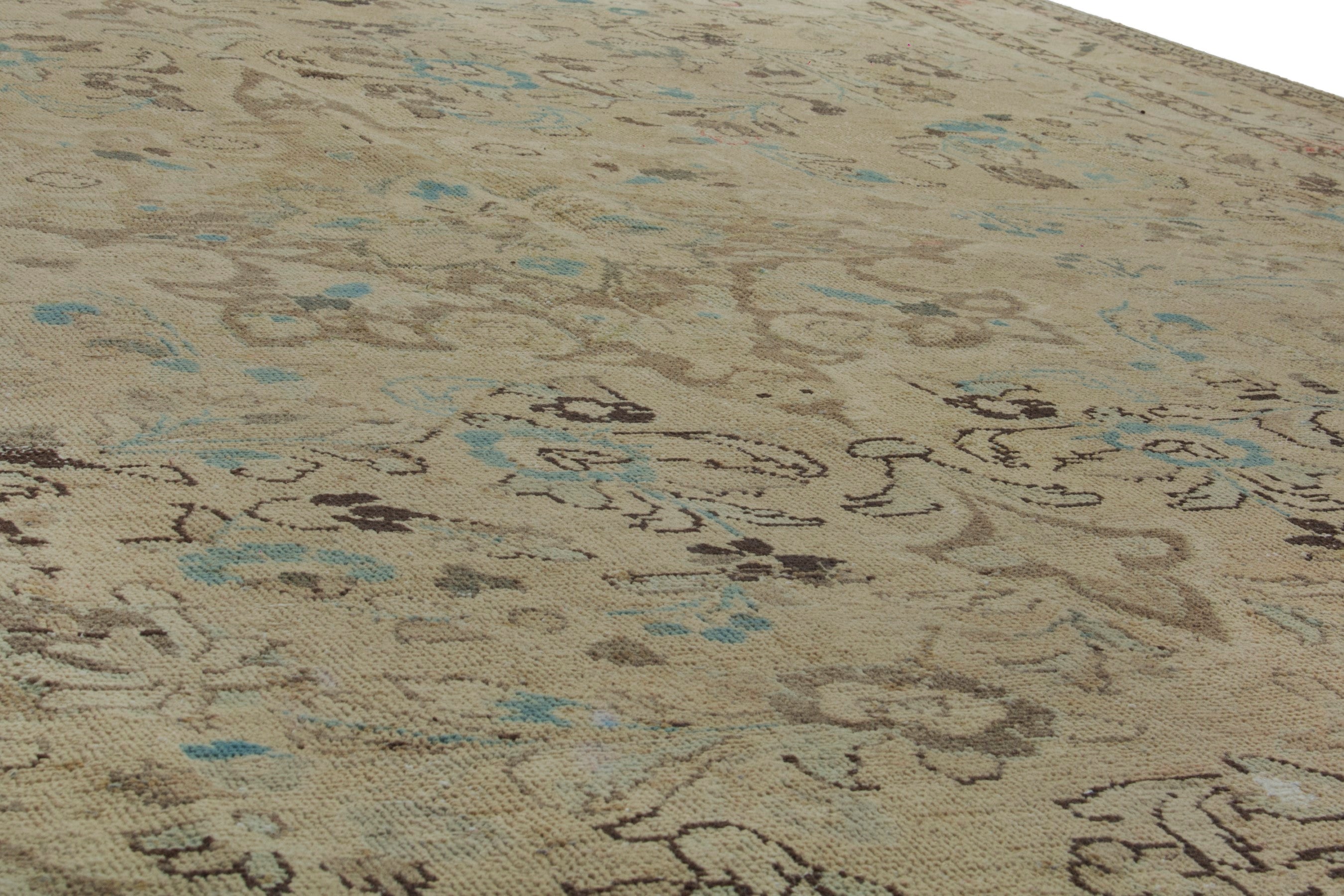 Persian Hamedan oversized rug in beige and taupe, view 10 of 20