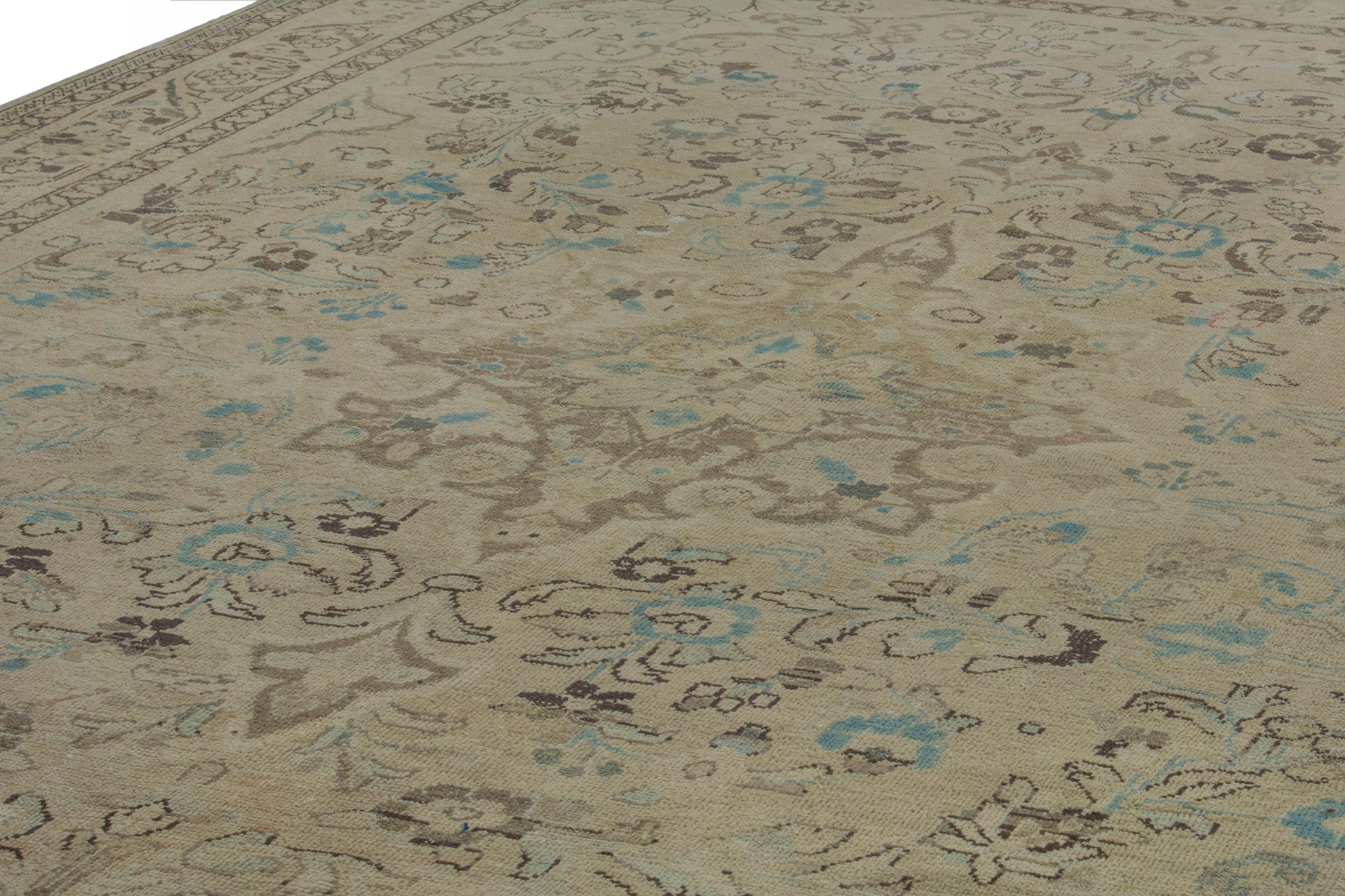 Persian Hamedan oversized rug in beige and taupe, view 9 of 20