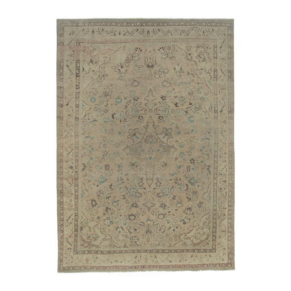 Persian Hamadan oversized rug in beige and taupe, 9'4" x 13'5"