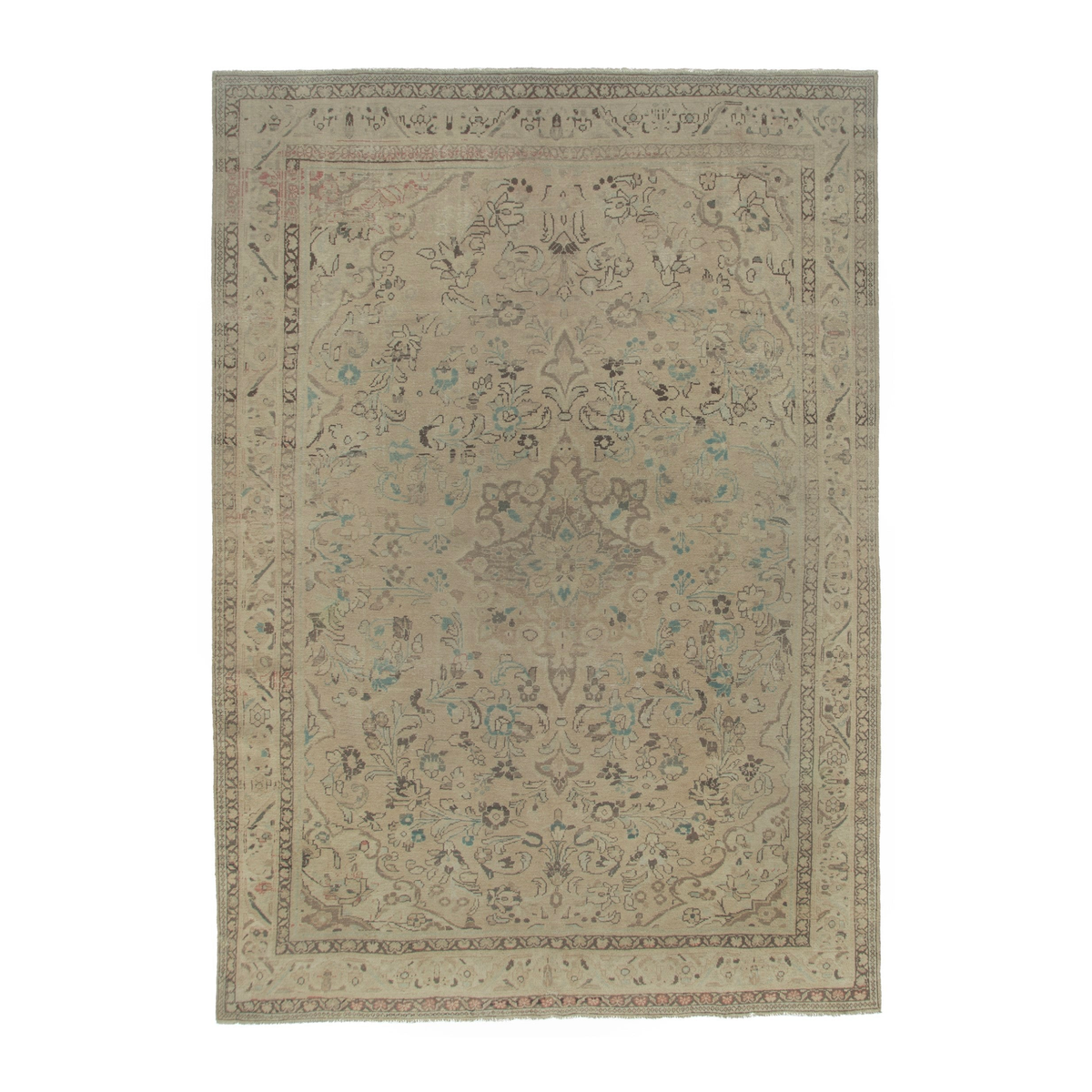 Persian Hamedan oversized rug in beige and taupe, 9'4" x 13'5"