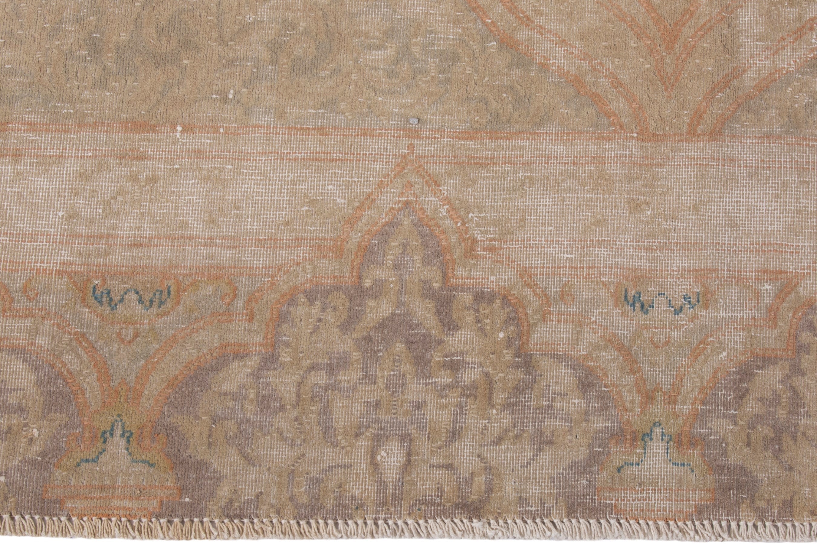 Persian Kerman oversized rug in beige and taupe, view 10 of 24
