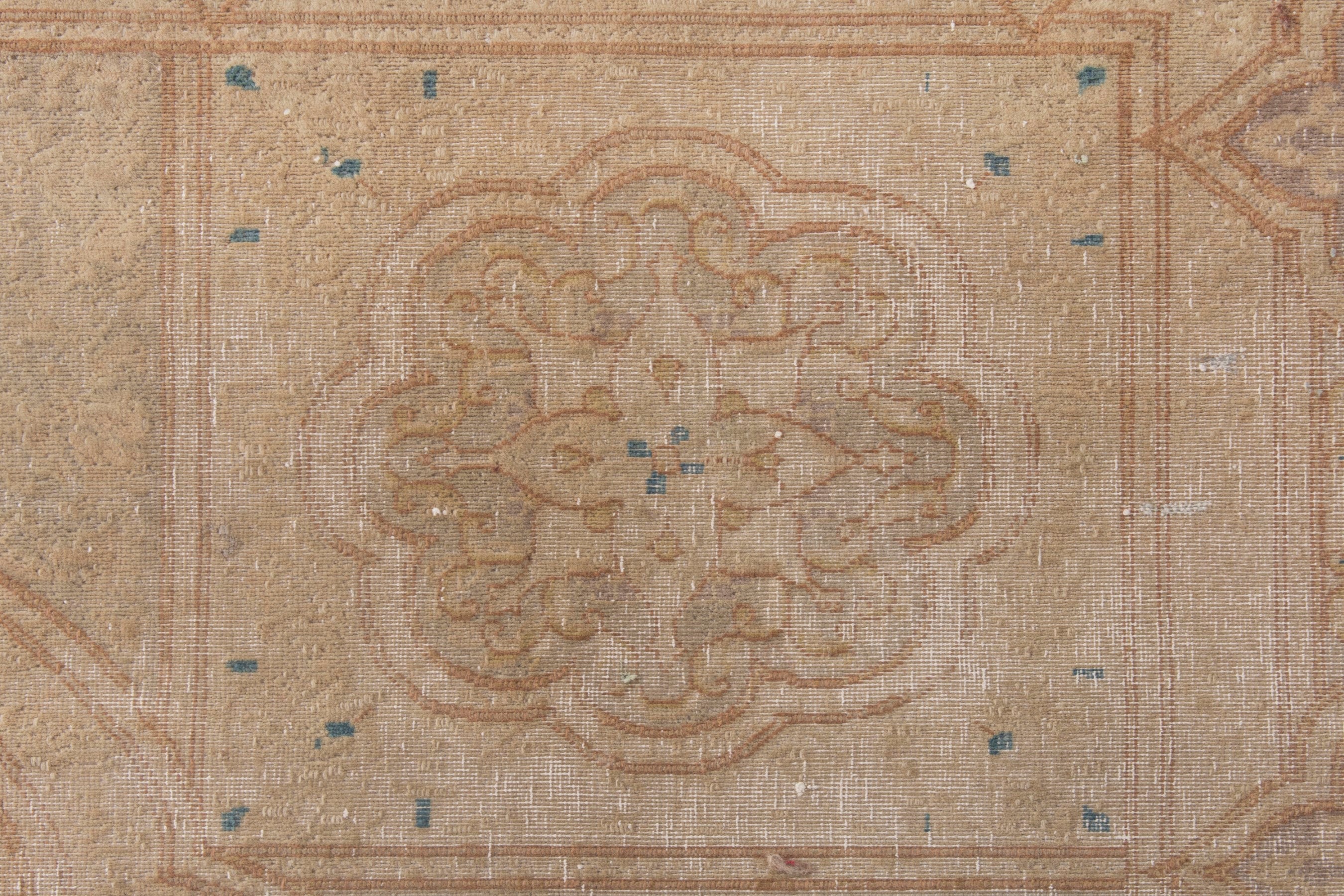 Persian Kerman oversized rug in beige and taupe, view 17 of 24
