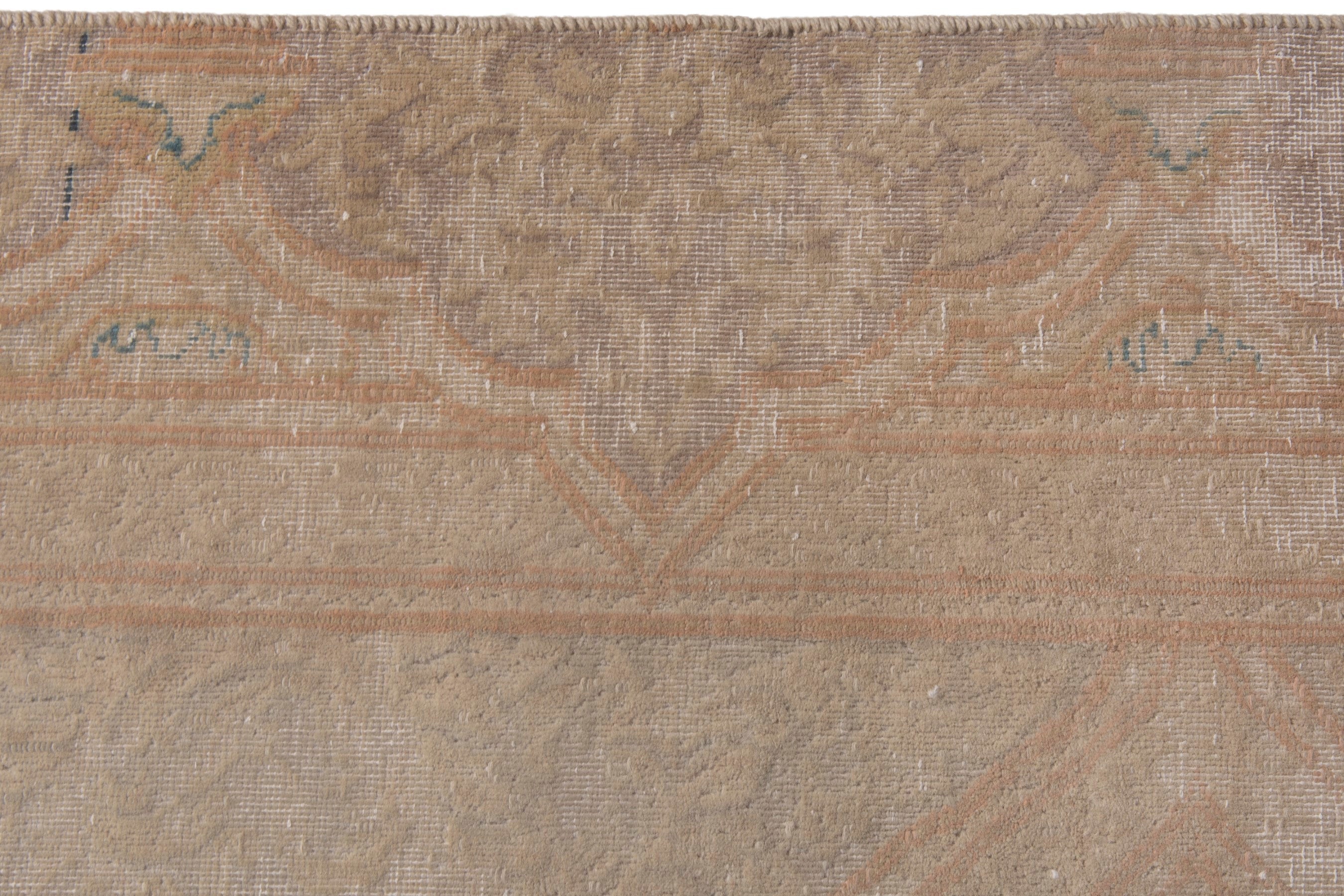 Persian Kerman oversized rug in beige and taupe, view 12 of 24