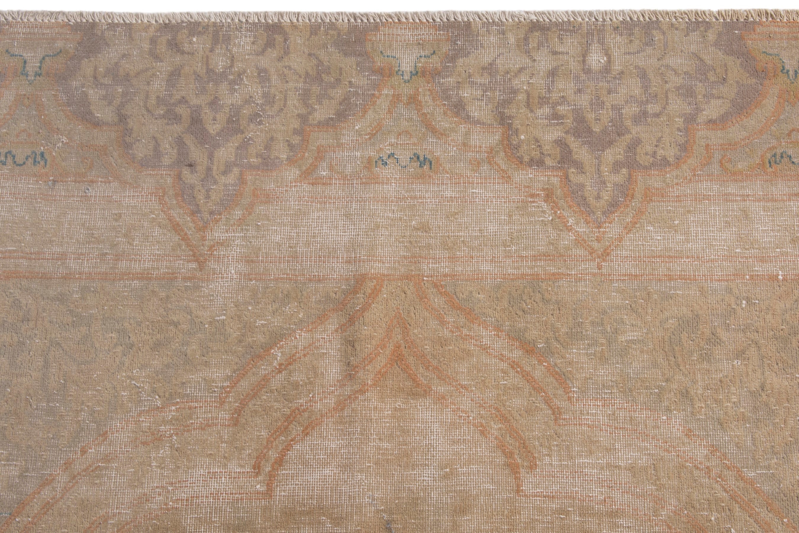 Persian Kerman oversized rug in beige and taupe, view 13 of 24