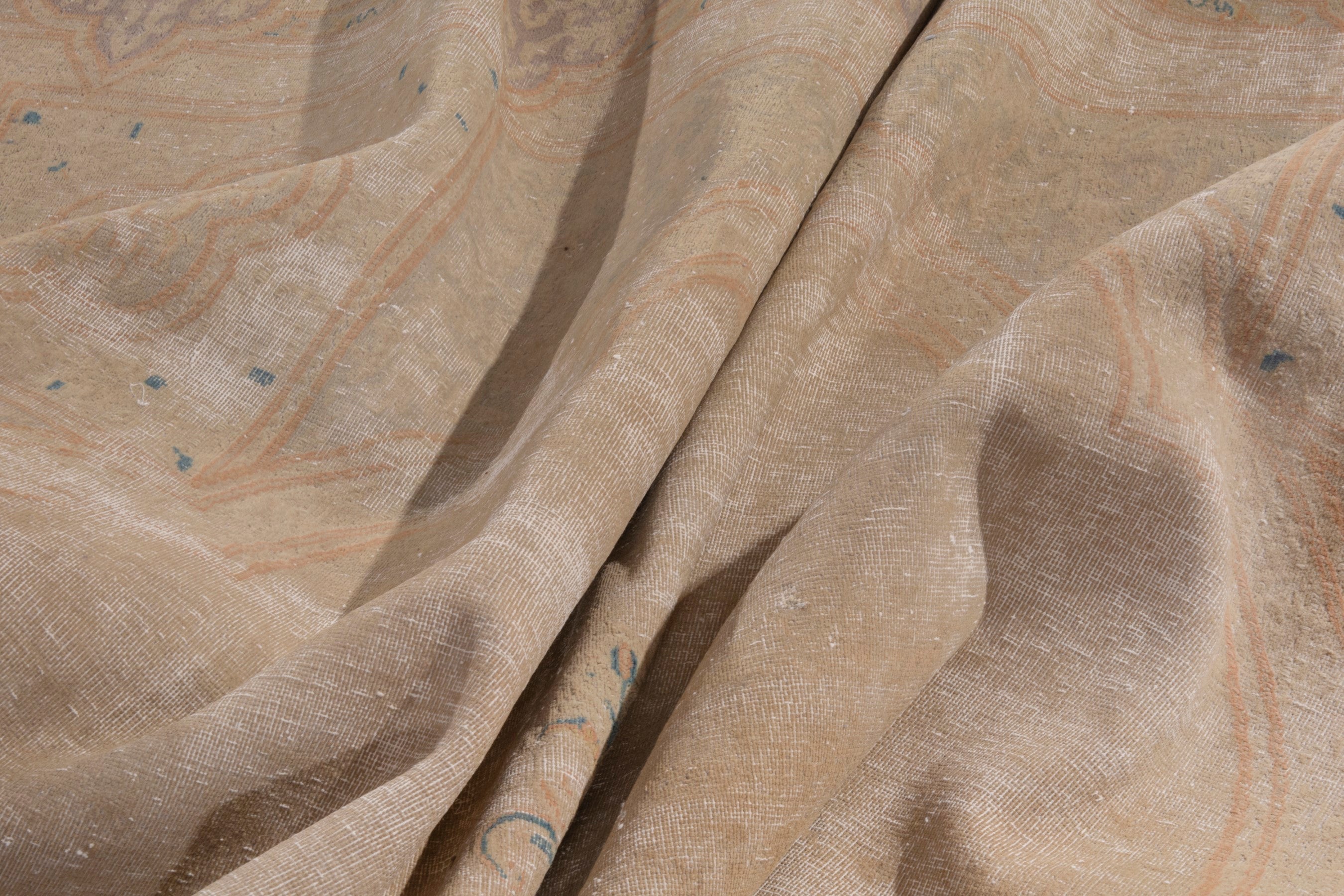 Persian Kerman oversized rug in beige and taupe, view 19 of 24