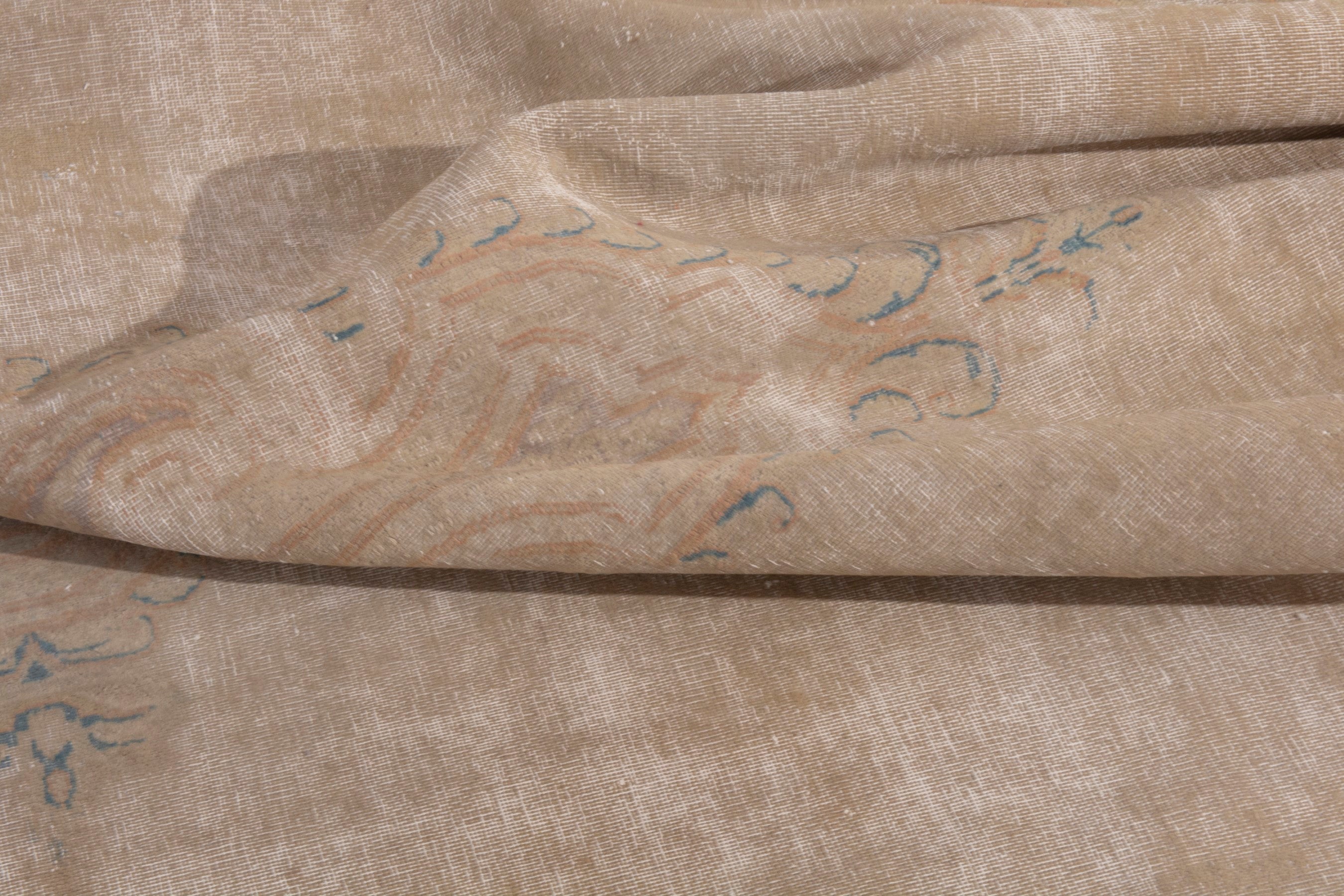 Persian Kerman oversized rug in beige and taupe, view 22 of 24
