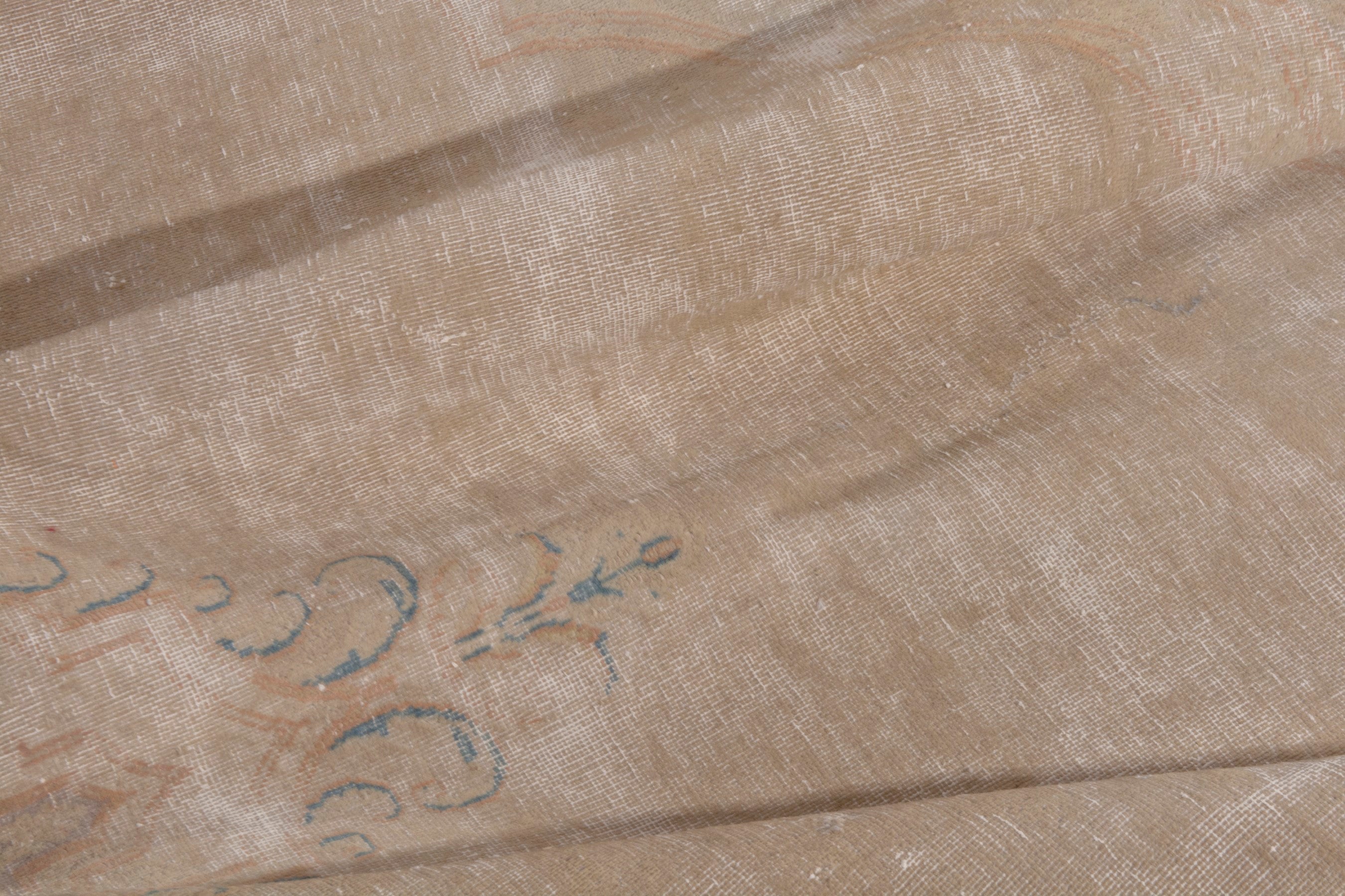 Persian Kerman oversized rug in beige and taupe, view 23 of 24