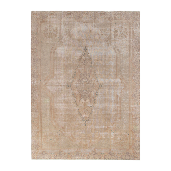 Persian Kerman oversized rug in beige and taupe, 8'4" x 11'6"