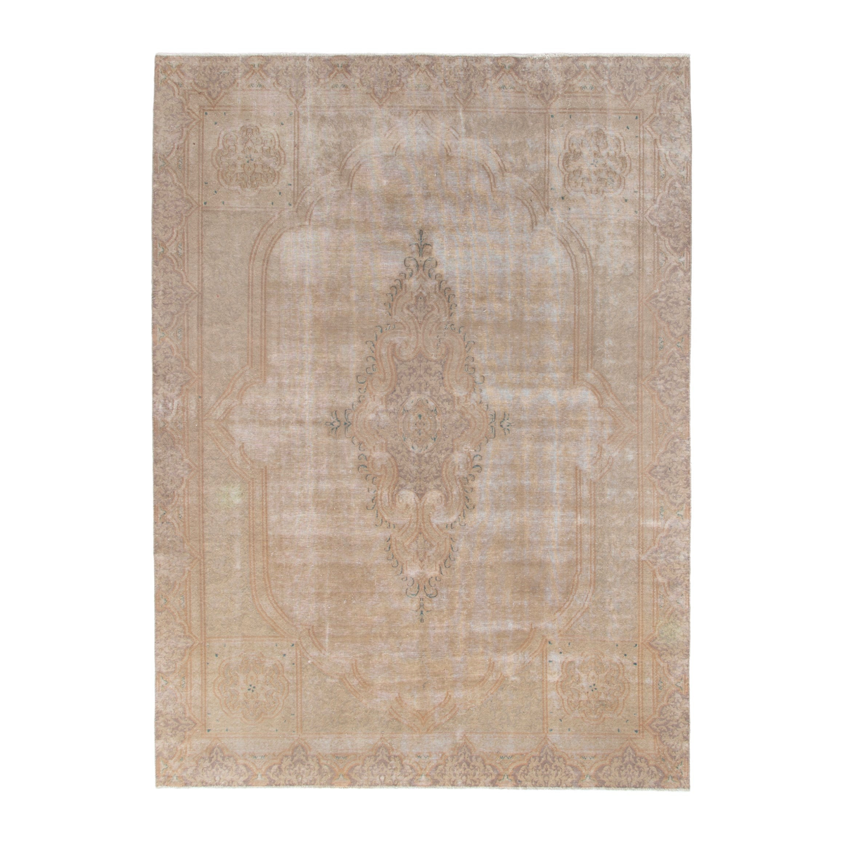 Persian Kerman oversized rug in beige and taupe, 8'4" x 11'6"