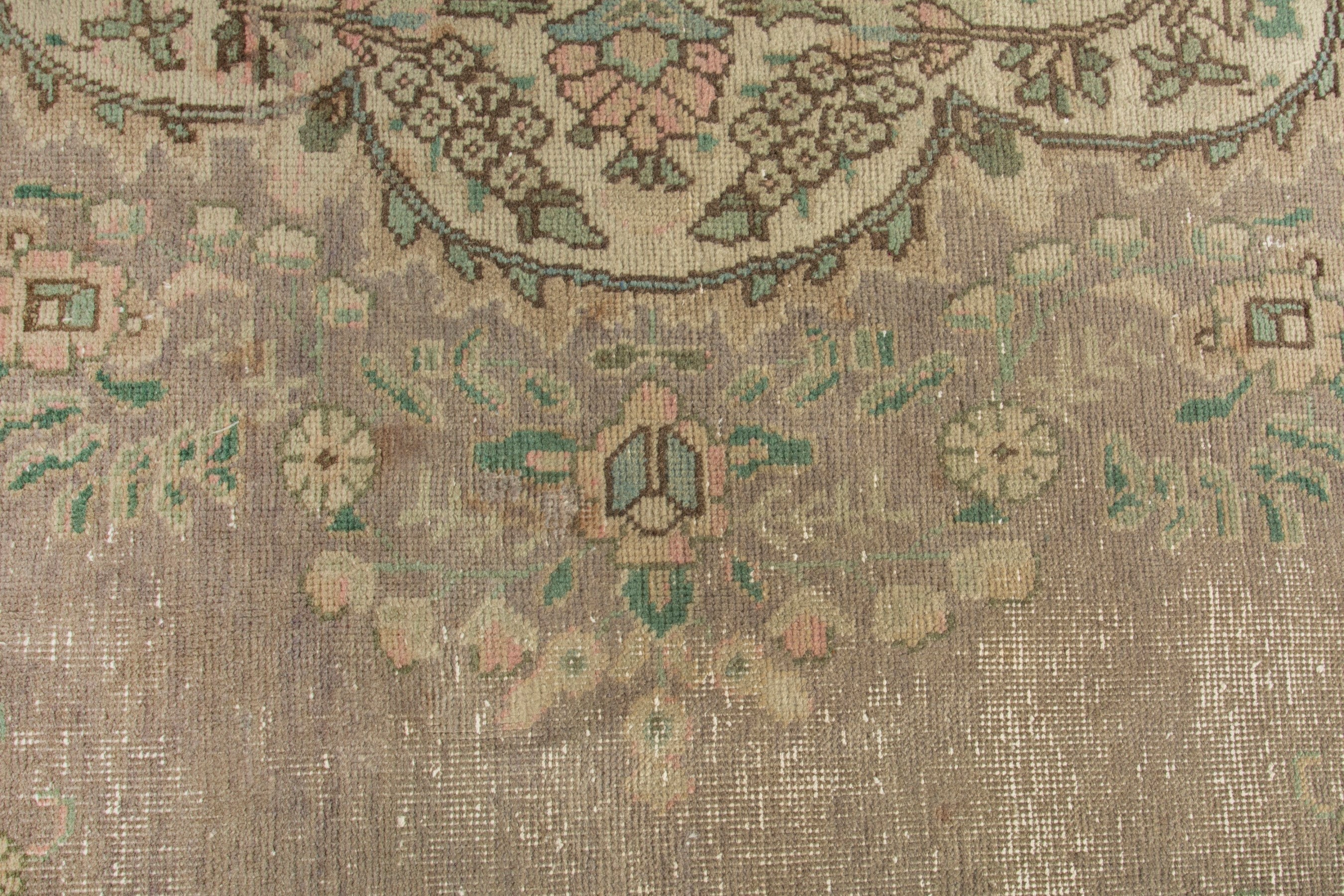 Persian Tabriz oversized rug in taupe and sage, view 14 of 19