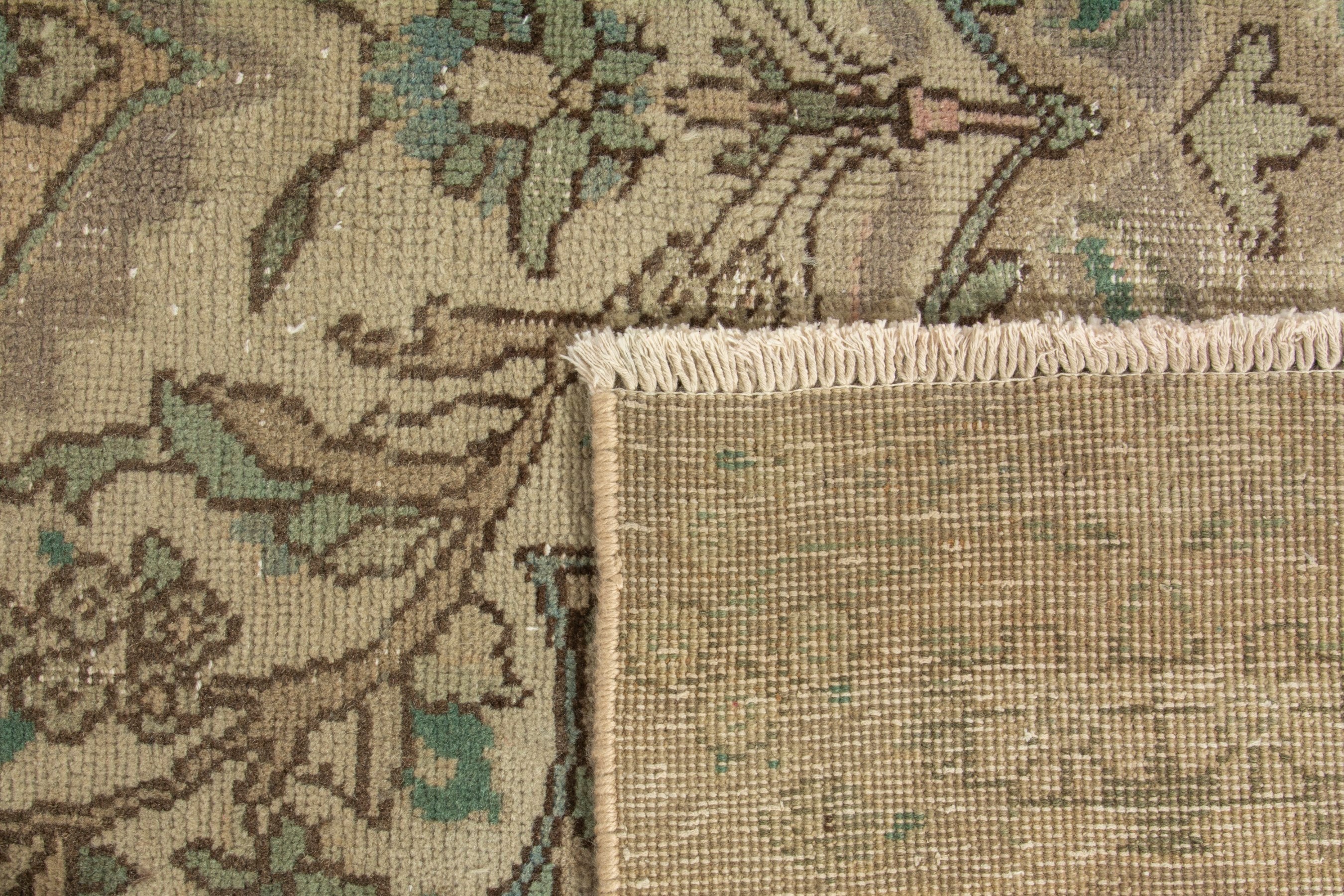 Persian Tabriz oversized rug in taupe and sage, view 19 of 19