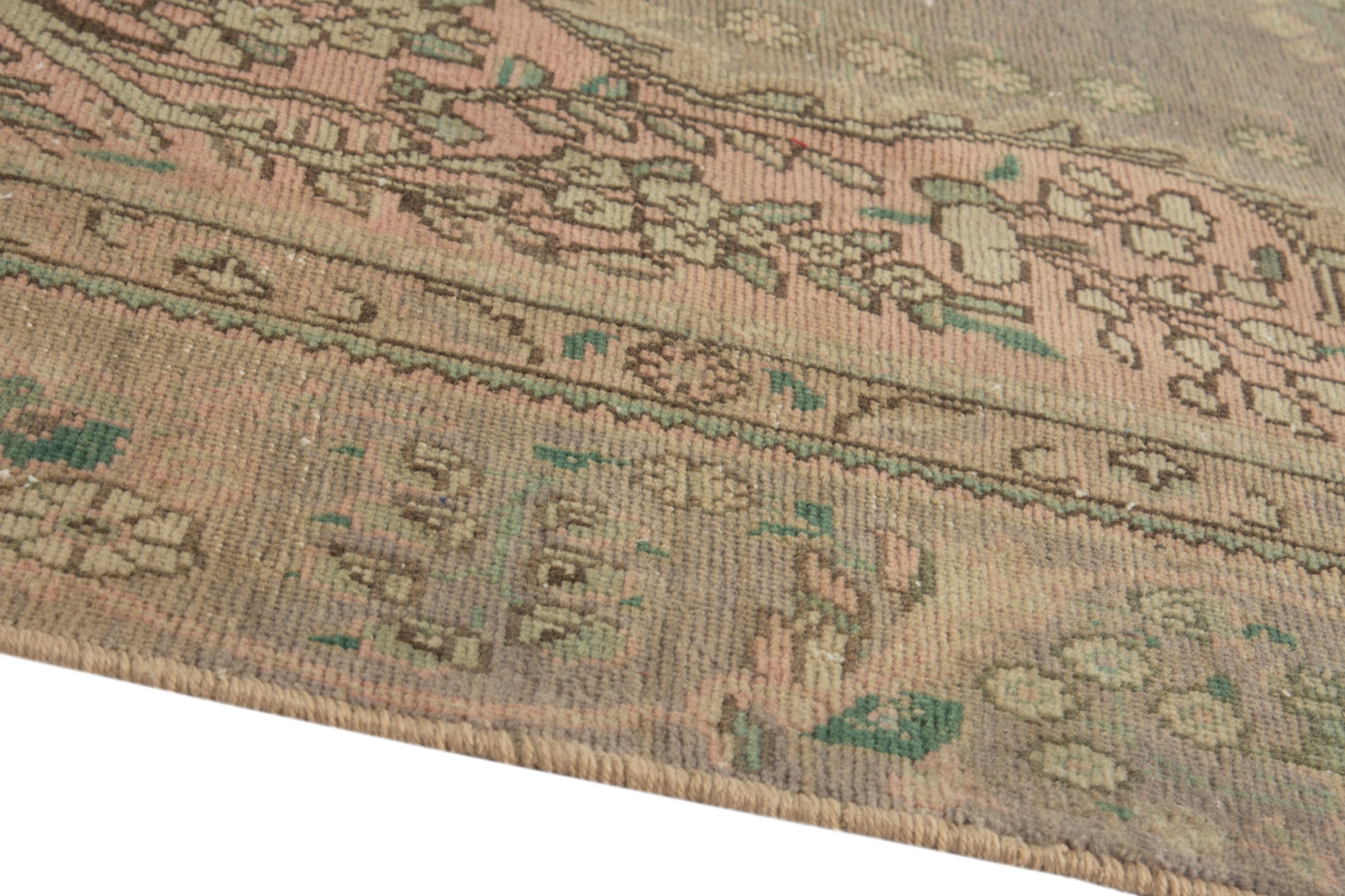Persian Tabriz oversized rug in taupe and sage, view 8 of 19