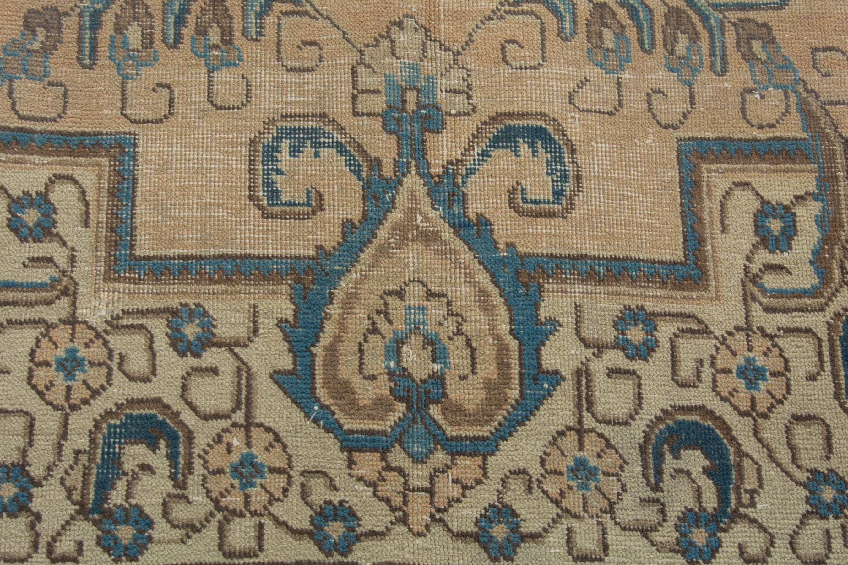Persian Tabriz oversized rug in cream and sage, view 15 of 21