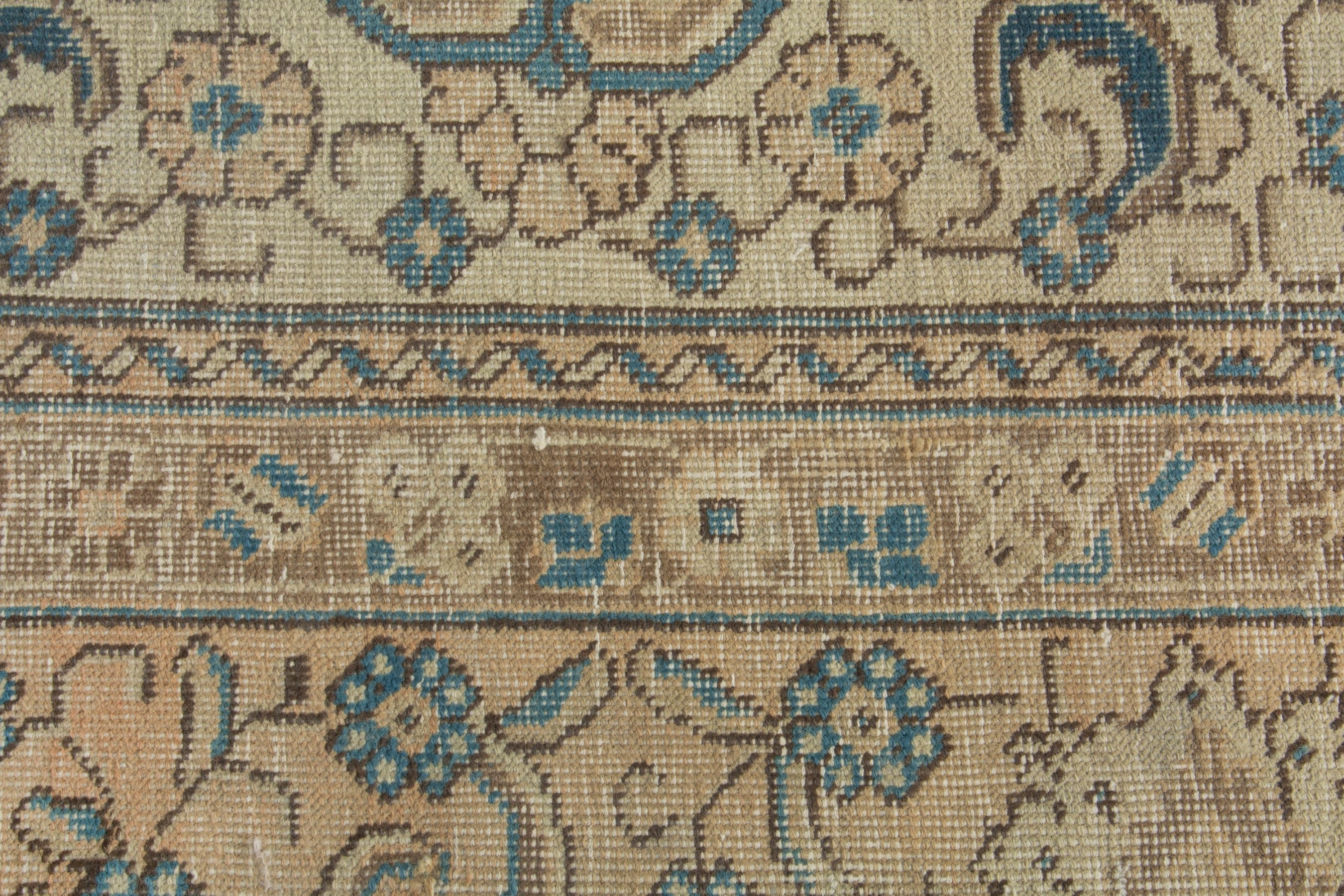 Persian Tabriz oversized rug in cream and sage, view 12 of 21