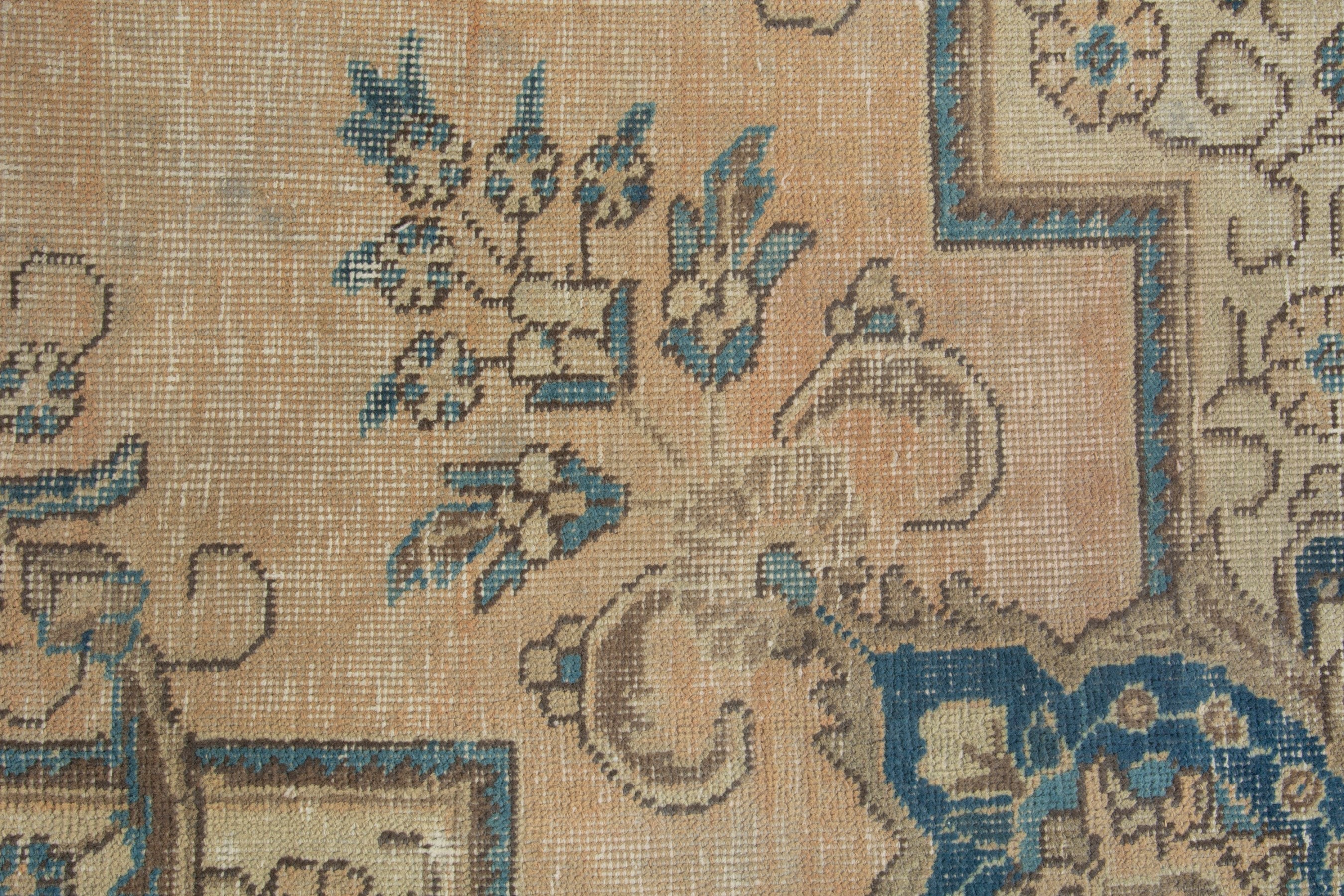 Persian Tabriz oversized rug in cream and sage, view 13 of 21