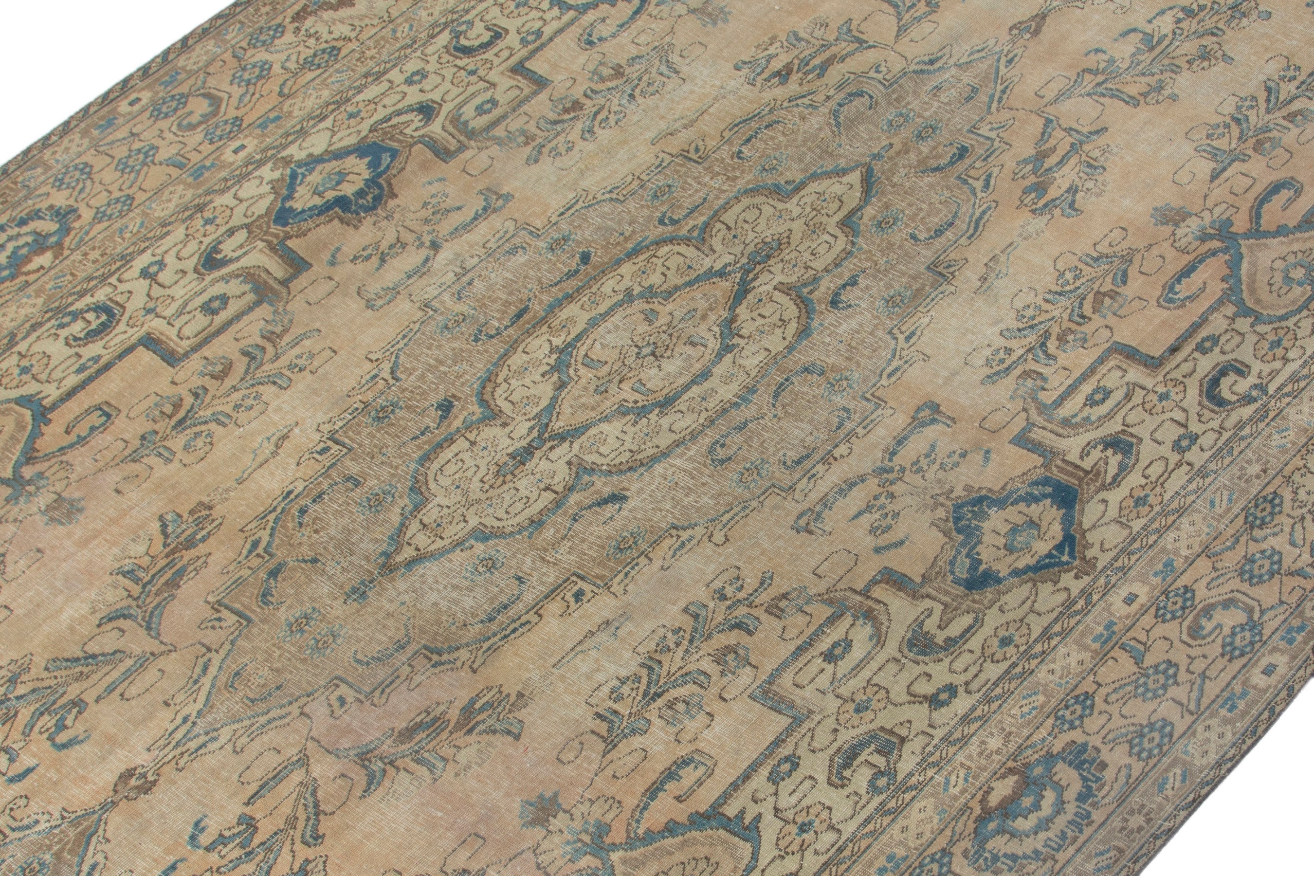 Persian Tabriz oversized rug in cream and sage, view 7 of 21