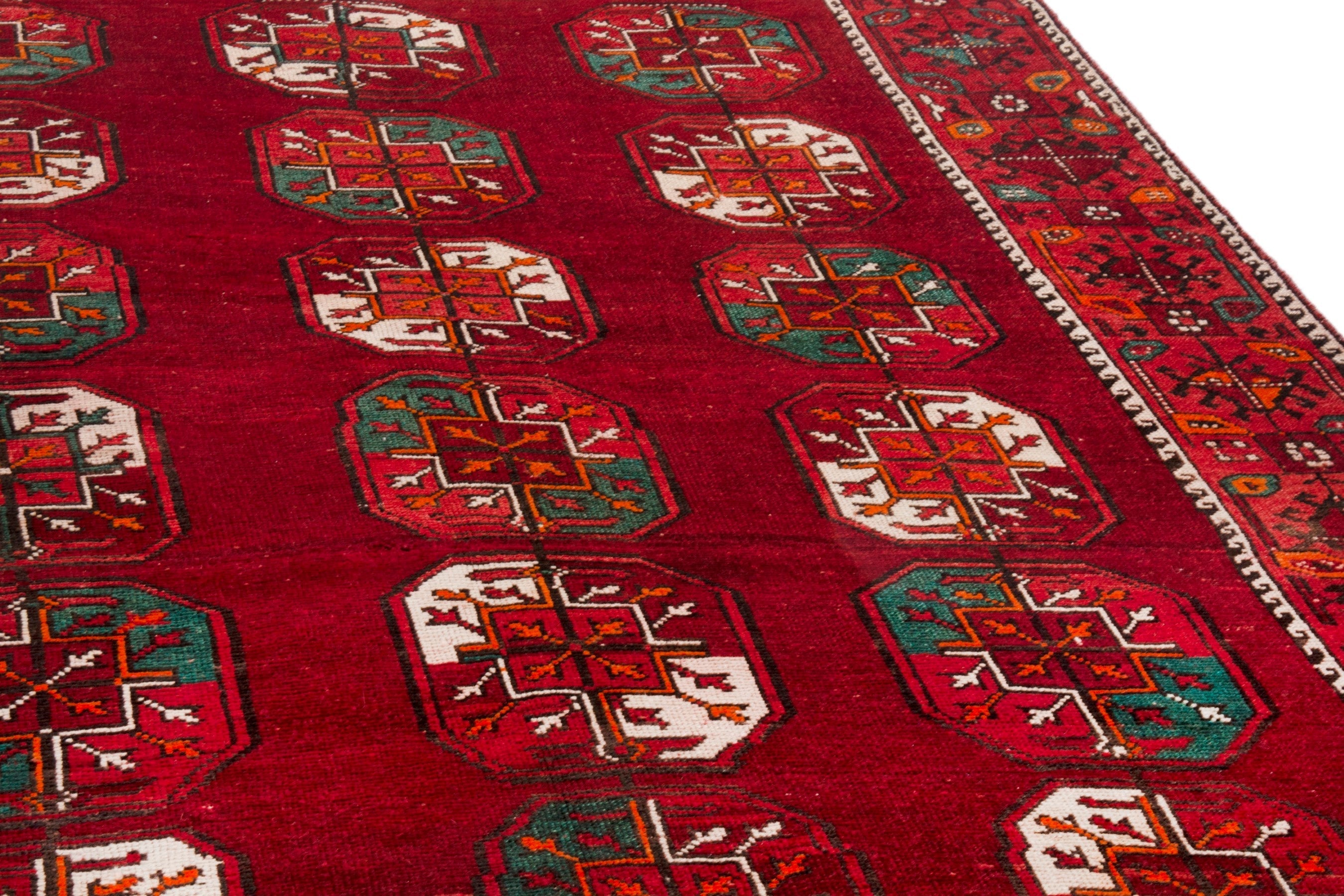 Persian Ghoochan area rug in deep red and burgundy, view 9 of 22