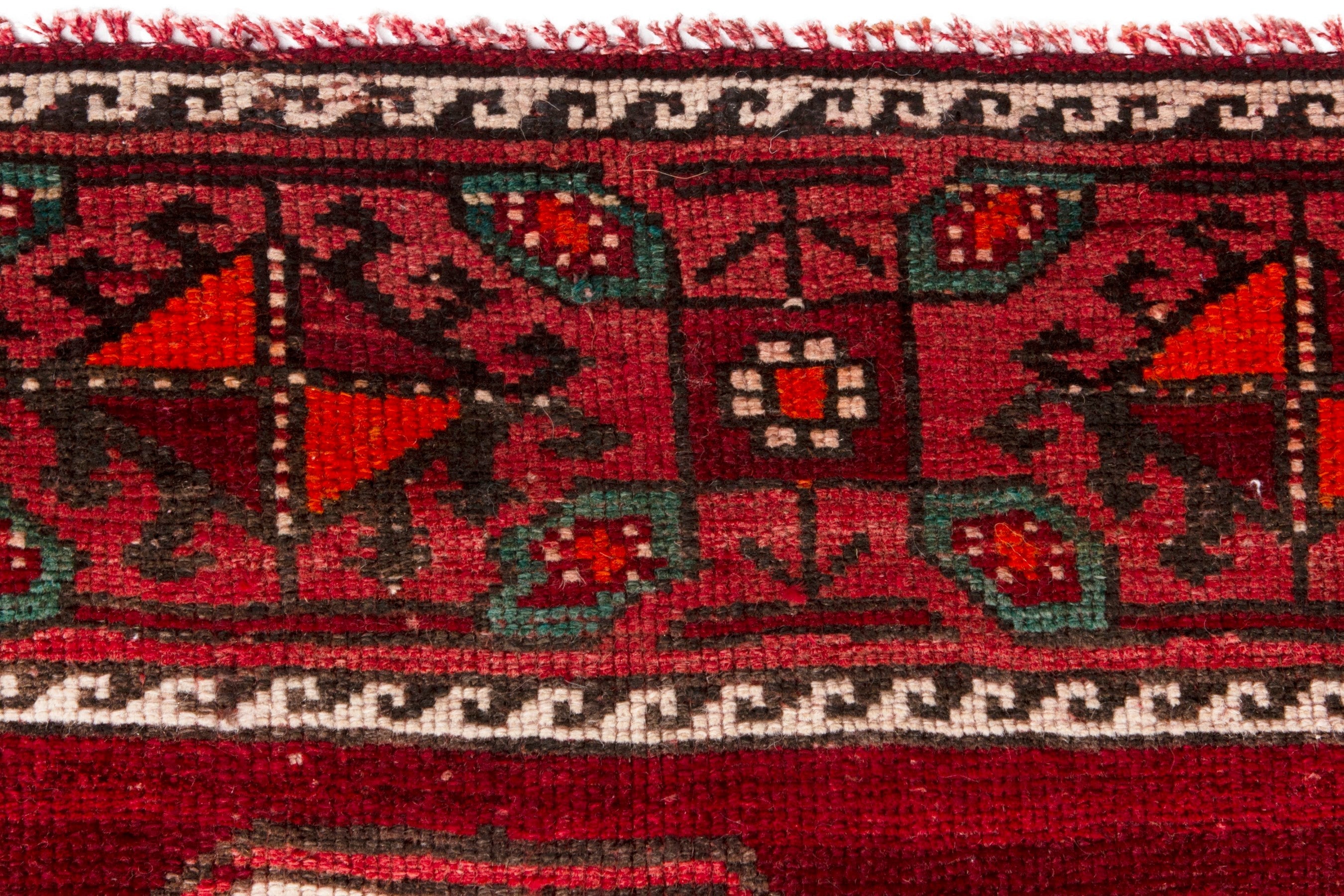 Persian Ghoochan area rug in deep red and burgundy, view 11 of 22