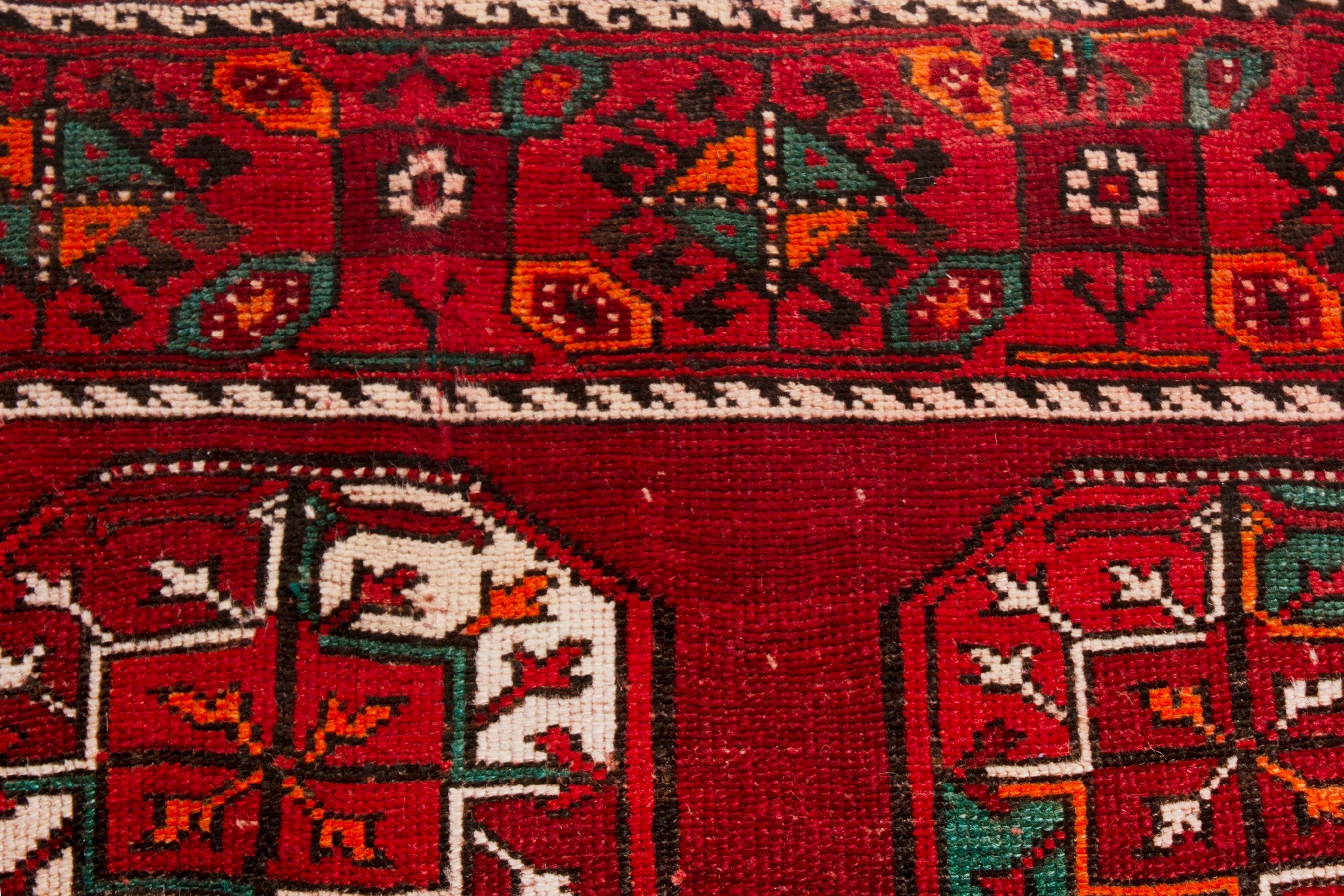 Persian Ghoochan area rug in deep red and burgundy, view 13 of 22