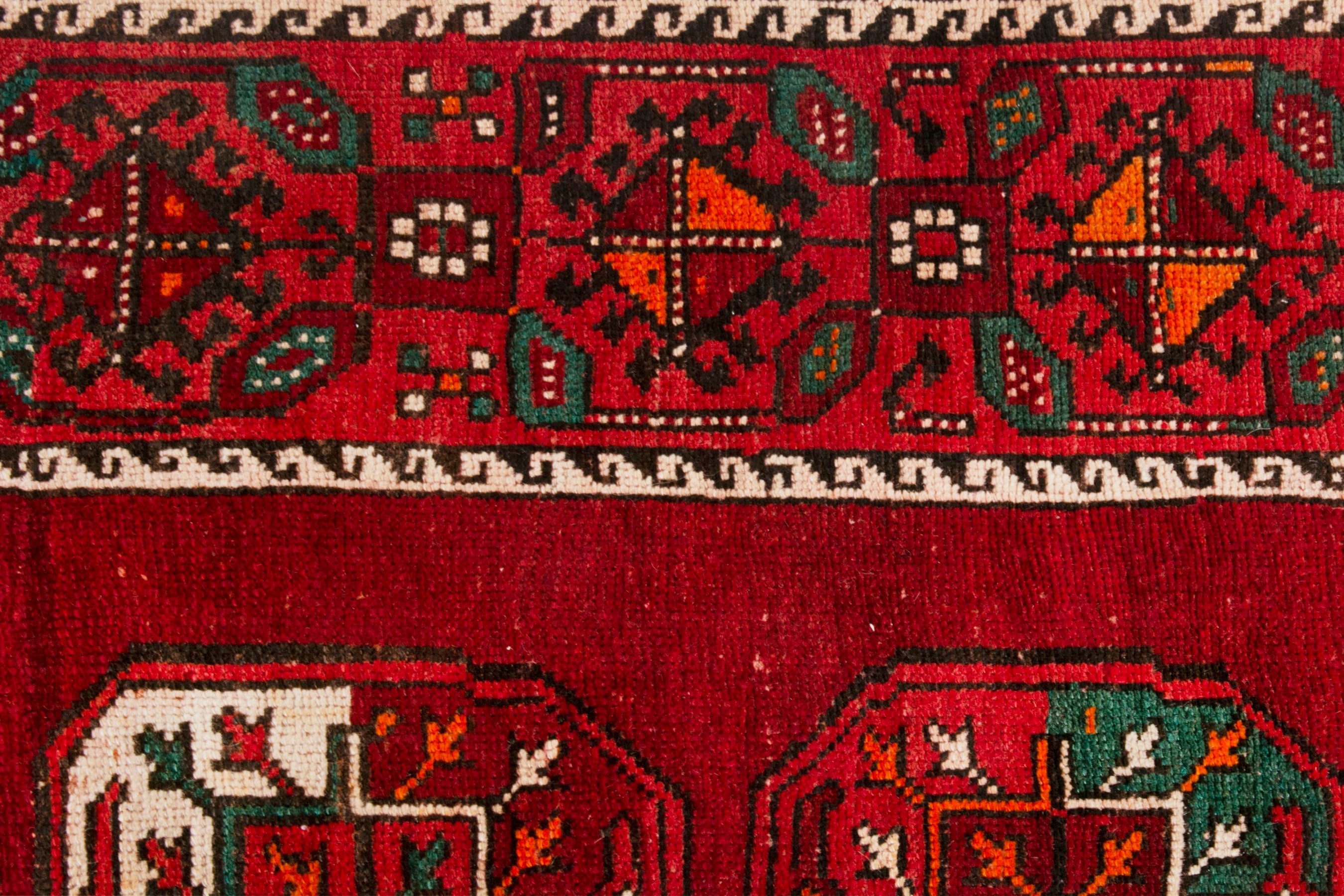 Persian Ghoochan area rug in deep red and burgundy, view 14 of 22