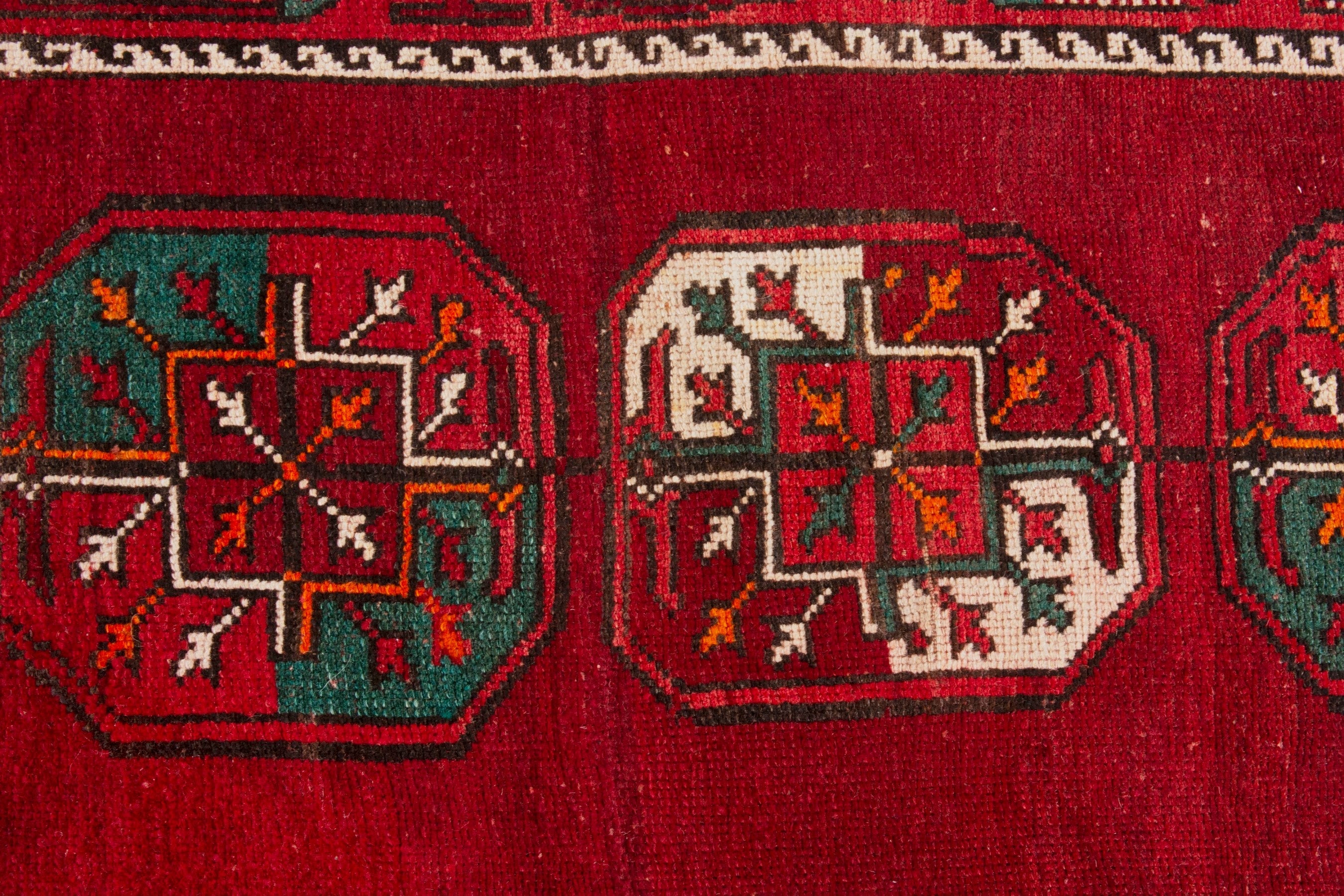 Persian Ghoochan area rug in deep red and burgundy, view 15 of 22