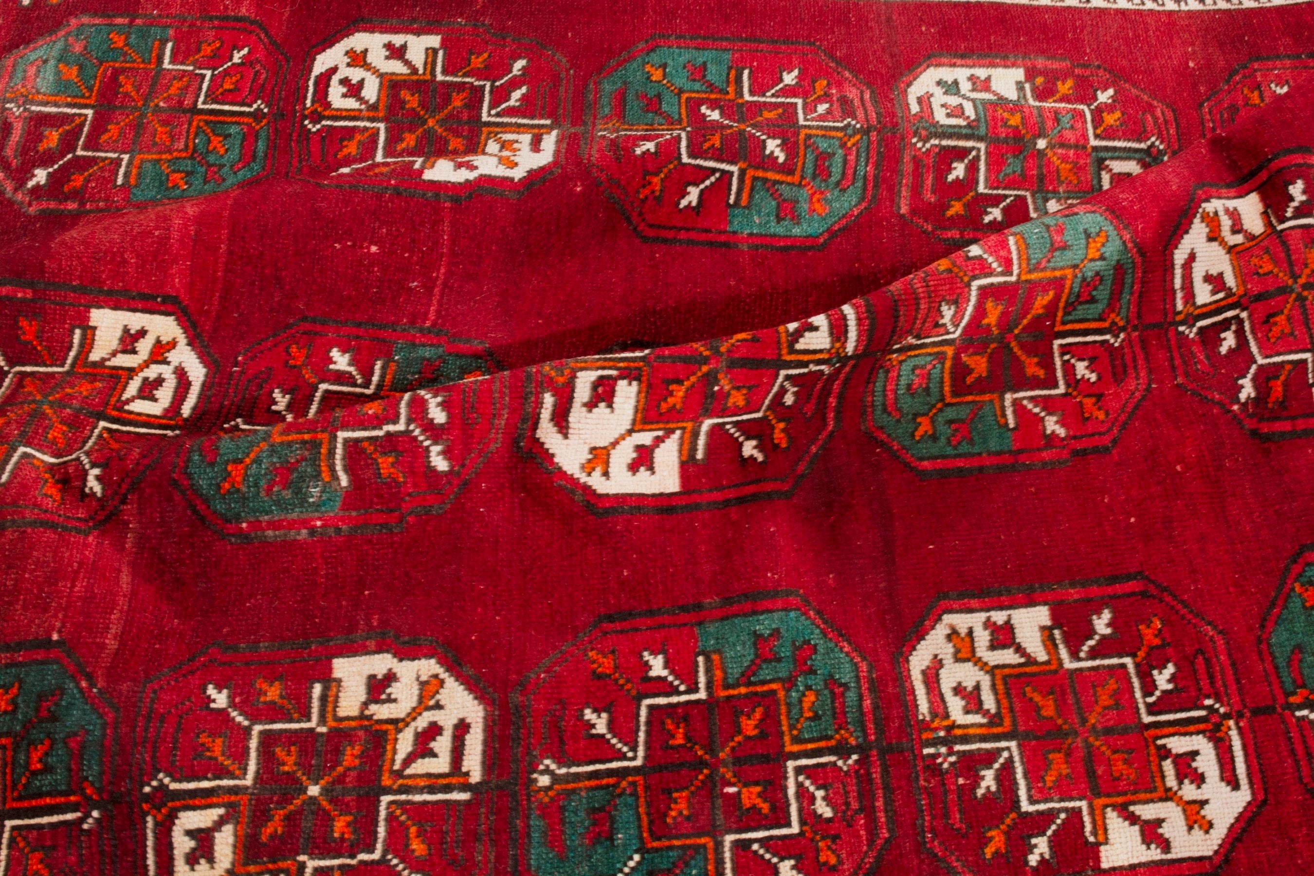 Persian Ghoochan area rug in deep red and burgundy, view 19 of 22