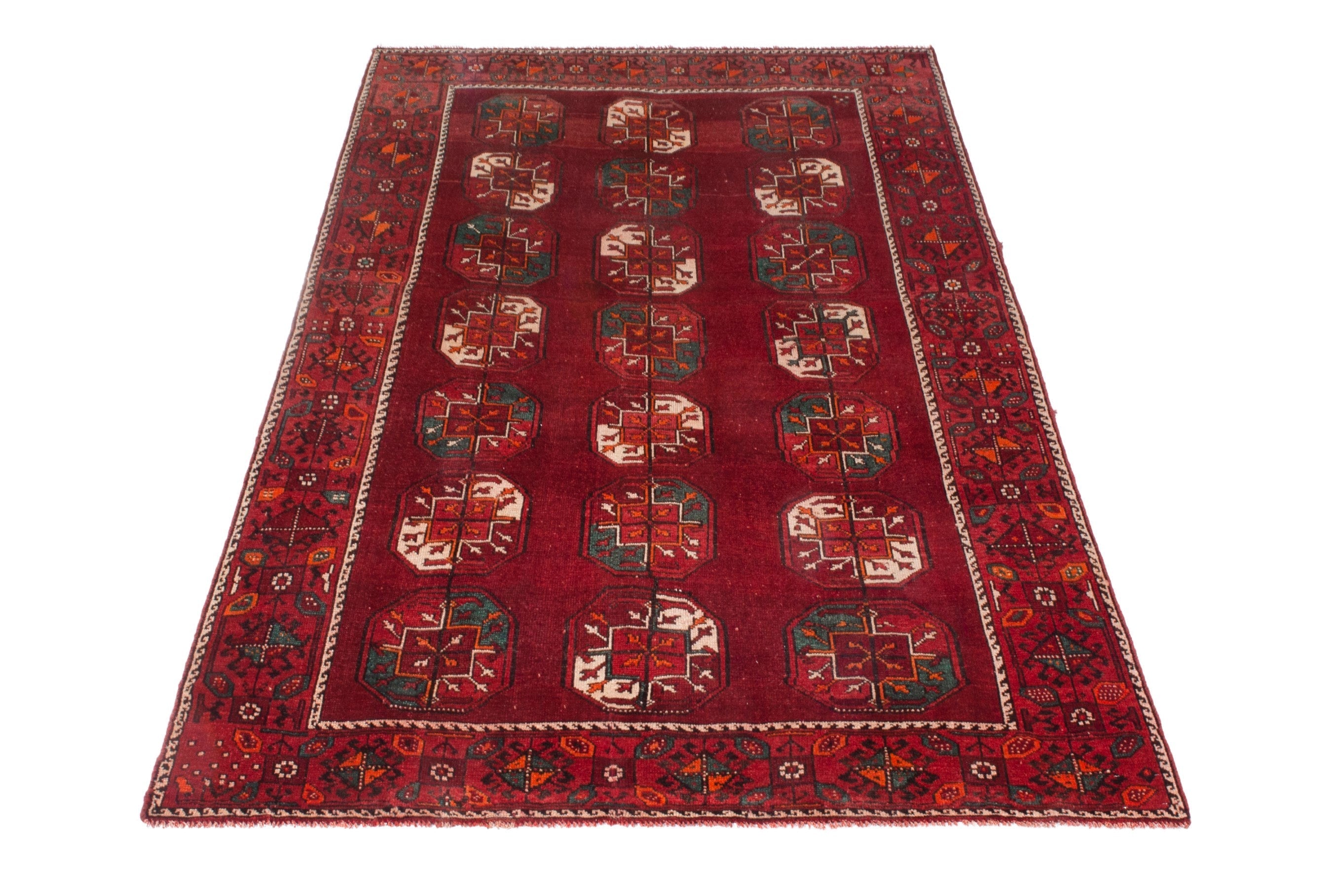 Persian Ghoochan area rug in deep red and burgundy, view 3 of 22