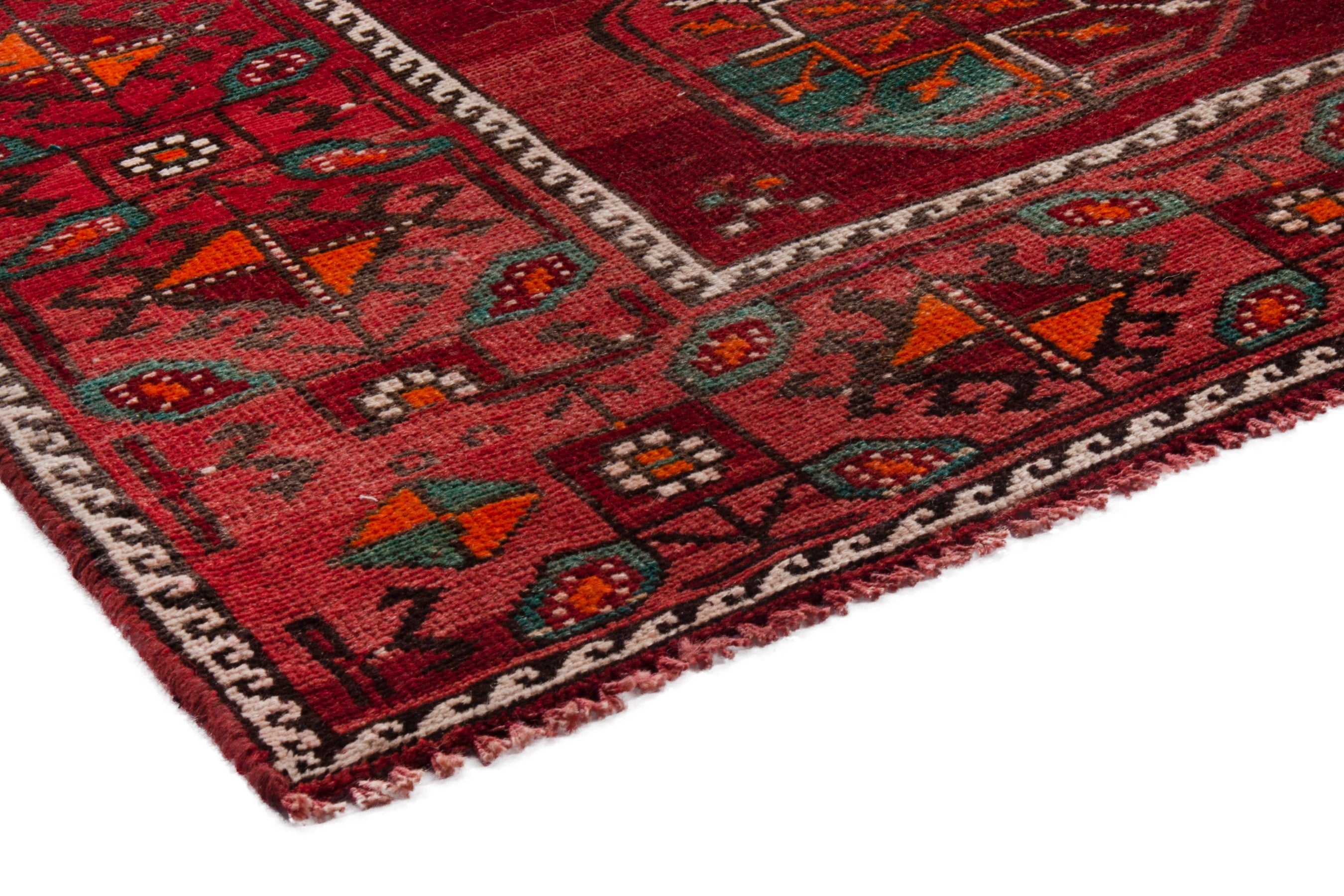 Persian Ghoochan area rug in deep red and burgundy, view 4 of 22