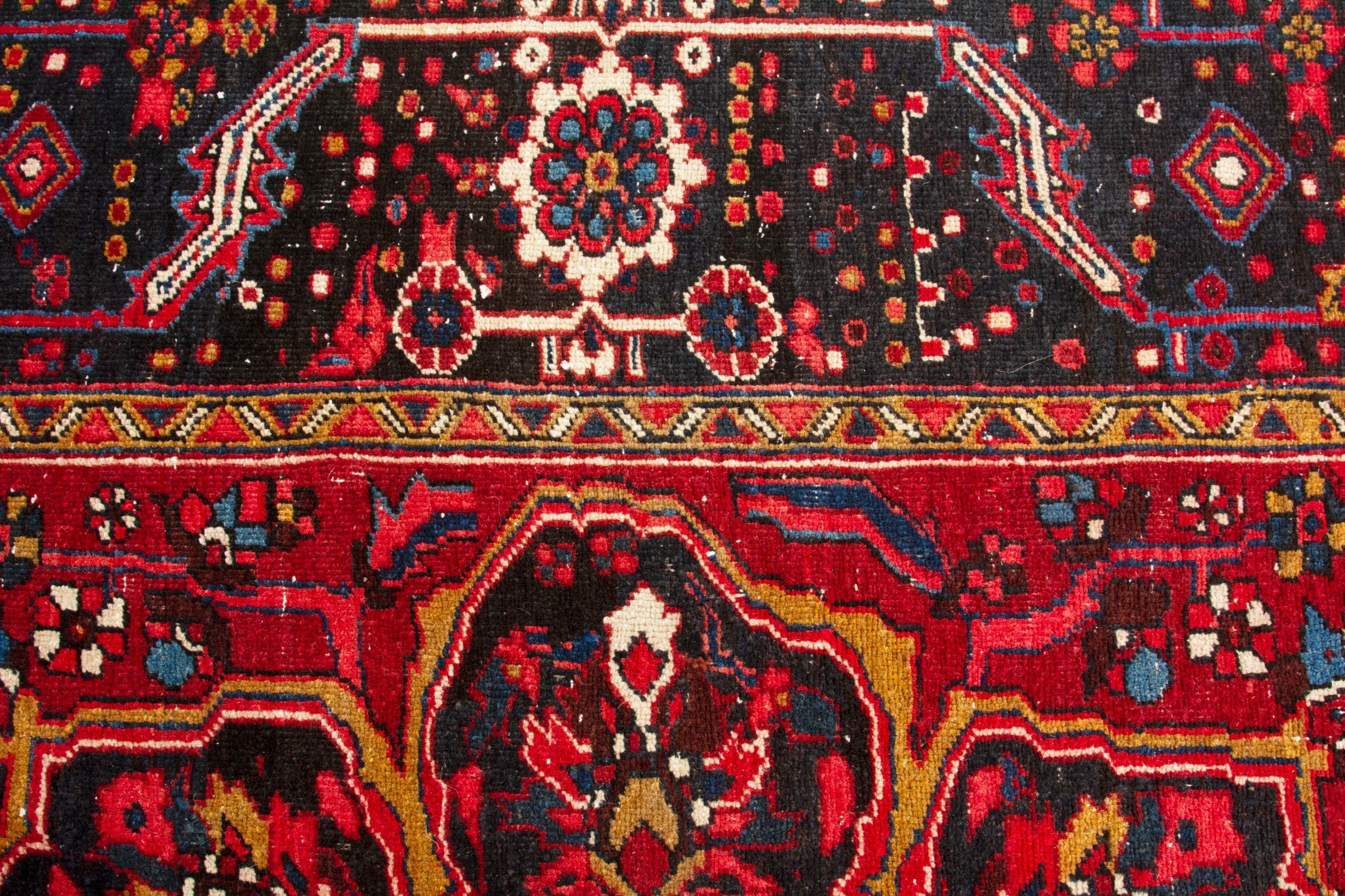 Persian Gorevan oversized rug in deep red and burgundy, view 12 of 19