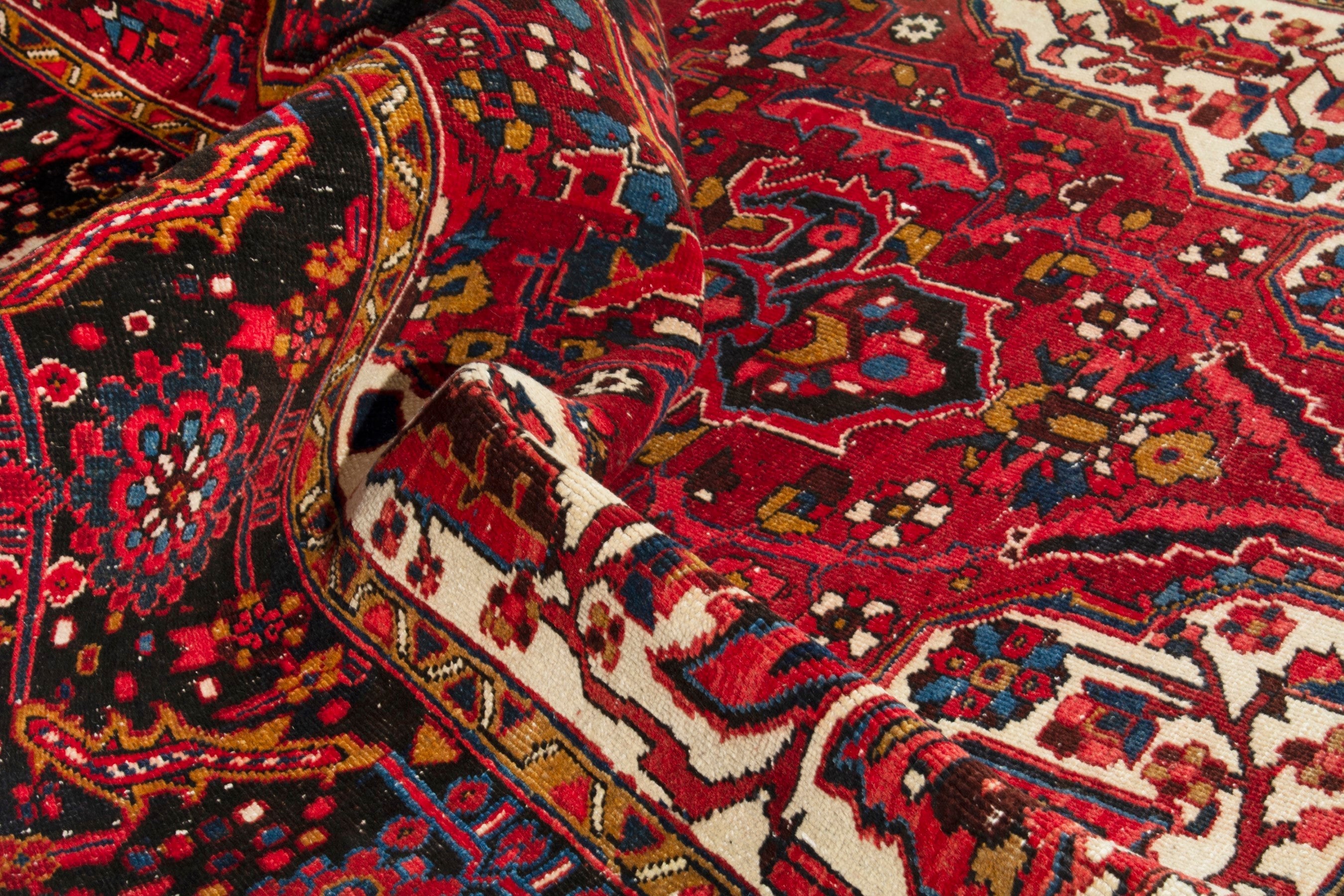 Persian Gorevan oversized rug in deep red and burgundy, view 16 of 19