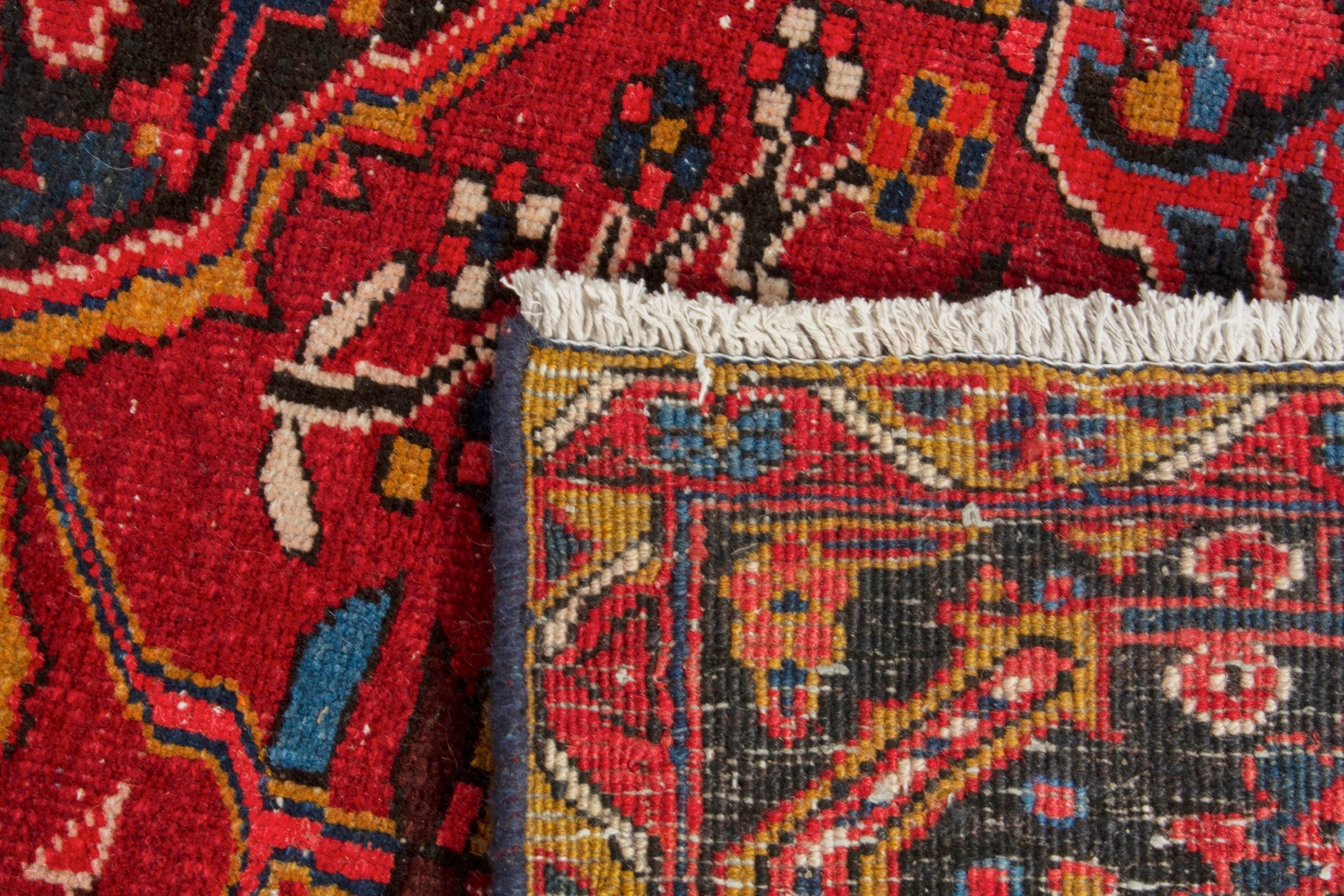 Persian Gorevan oversized rug in deep red and burgundy, view 19 of 19