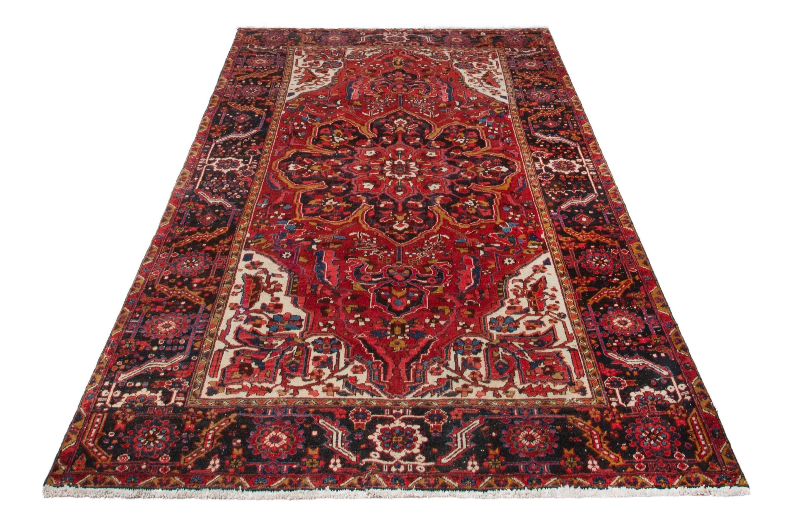 Persian Gorevan oversized rug in deep red and burgundy, view 3 of 19