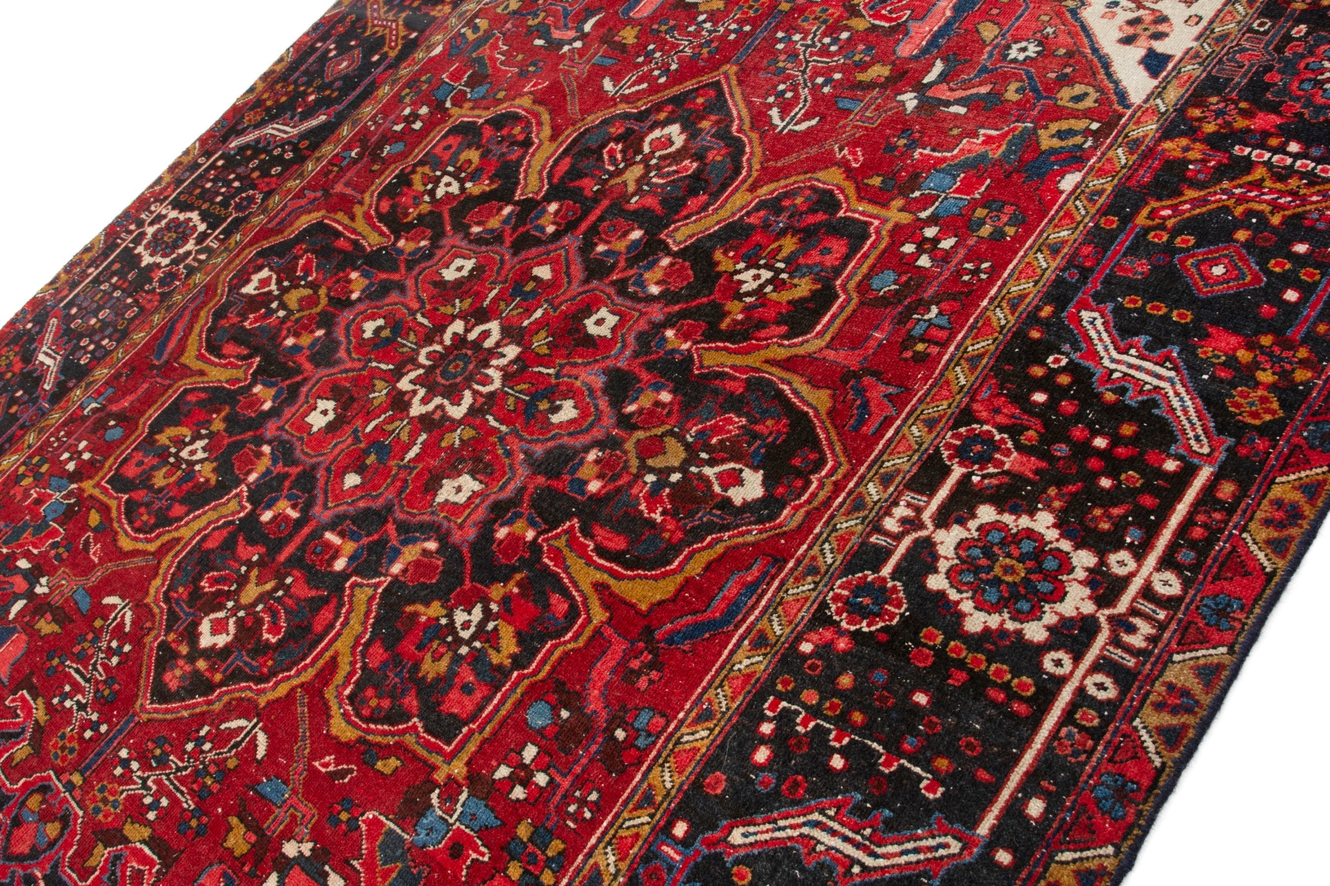 Persian Gorevan oversized rug in deep red and burgundy, view 5 of 19
