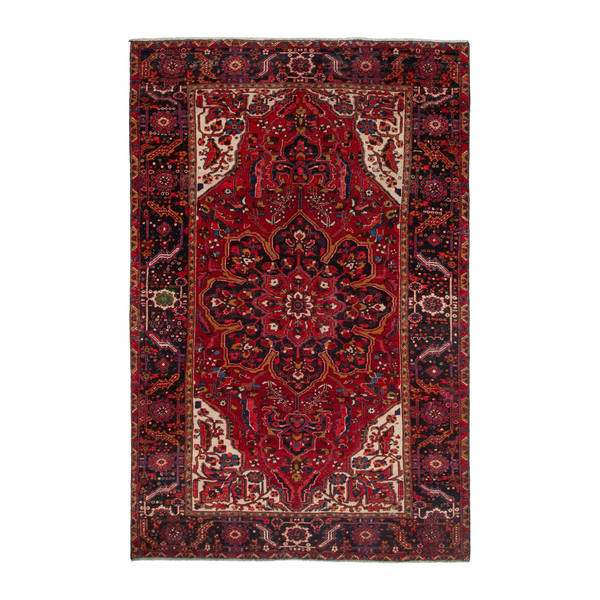 Persian Goravan oversized rug in deep red and burgundy, 8' x 12'8"