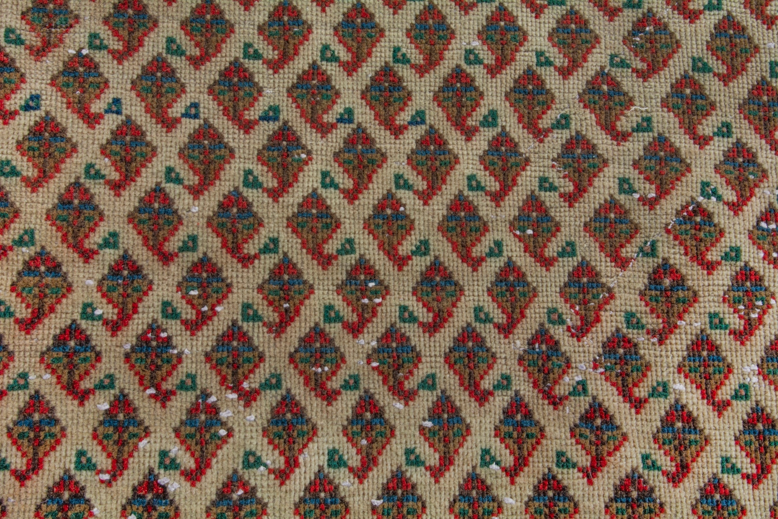 Persian Arak oversized rug in cream and deep red, view 15 of 20