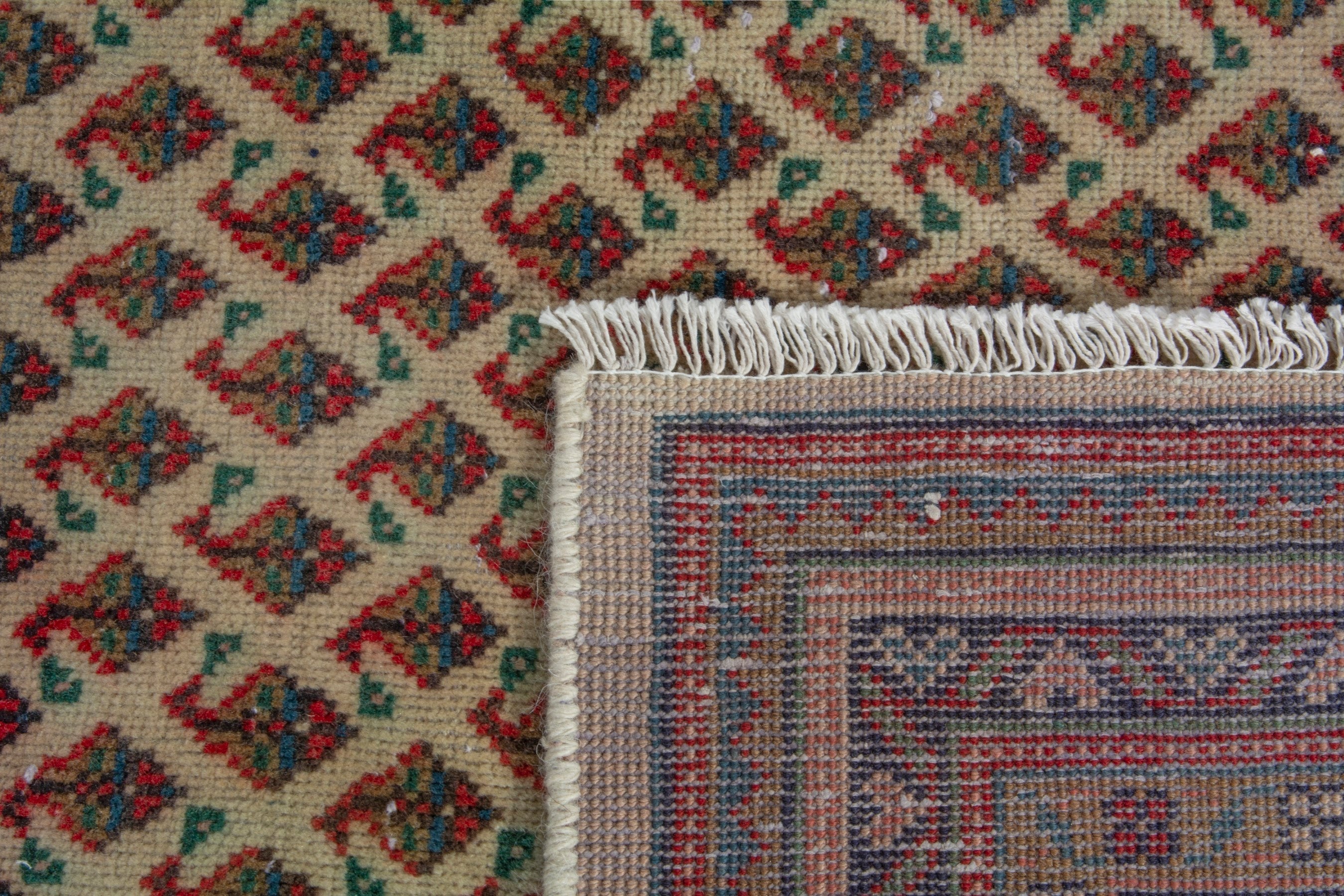 Persian Arak oversized rug in cream and deep red, view 20 of 20