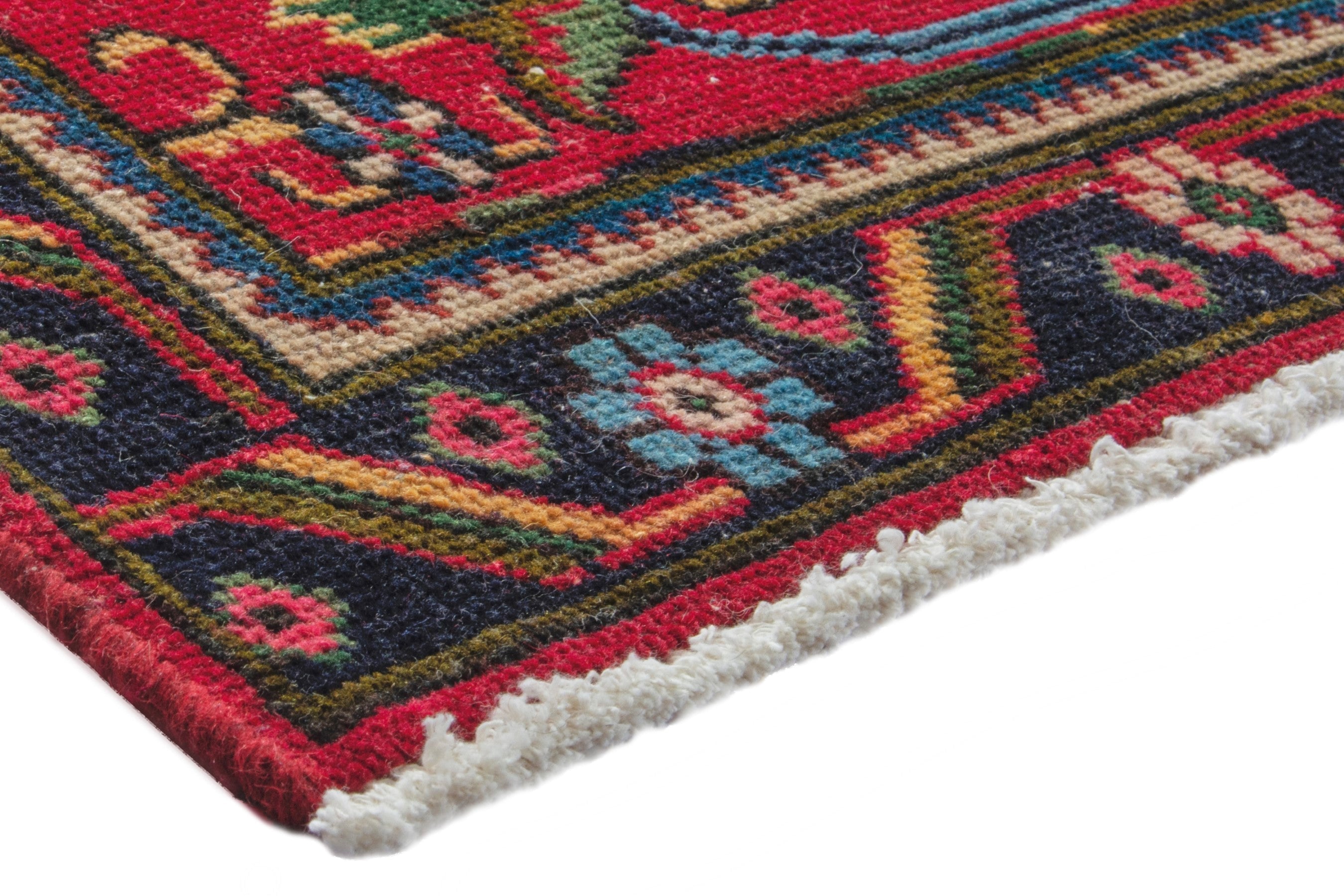 Persian Tabriz oversized rug in deep red and cream, view 4 of 18