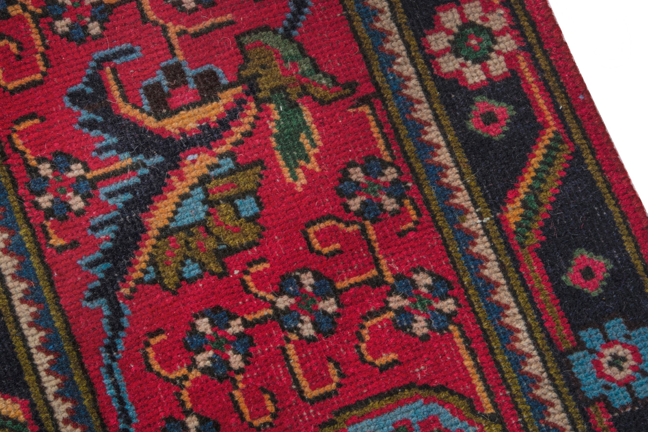 Persian Tabriz oversized rug in deep red and cream, view 7 of 18