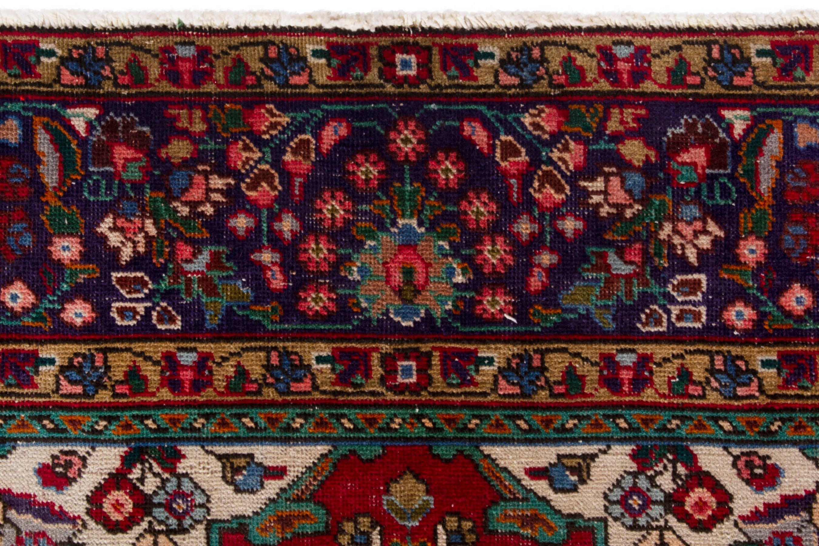 Persian Tabriz oversized rug in deep red and burgundy, view 11 of 20