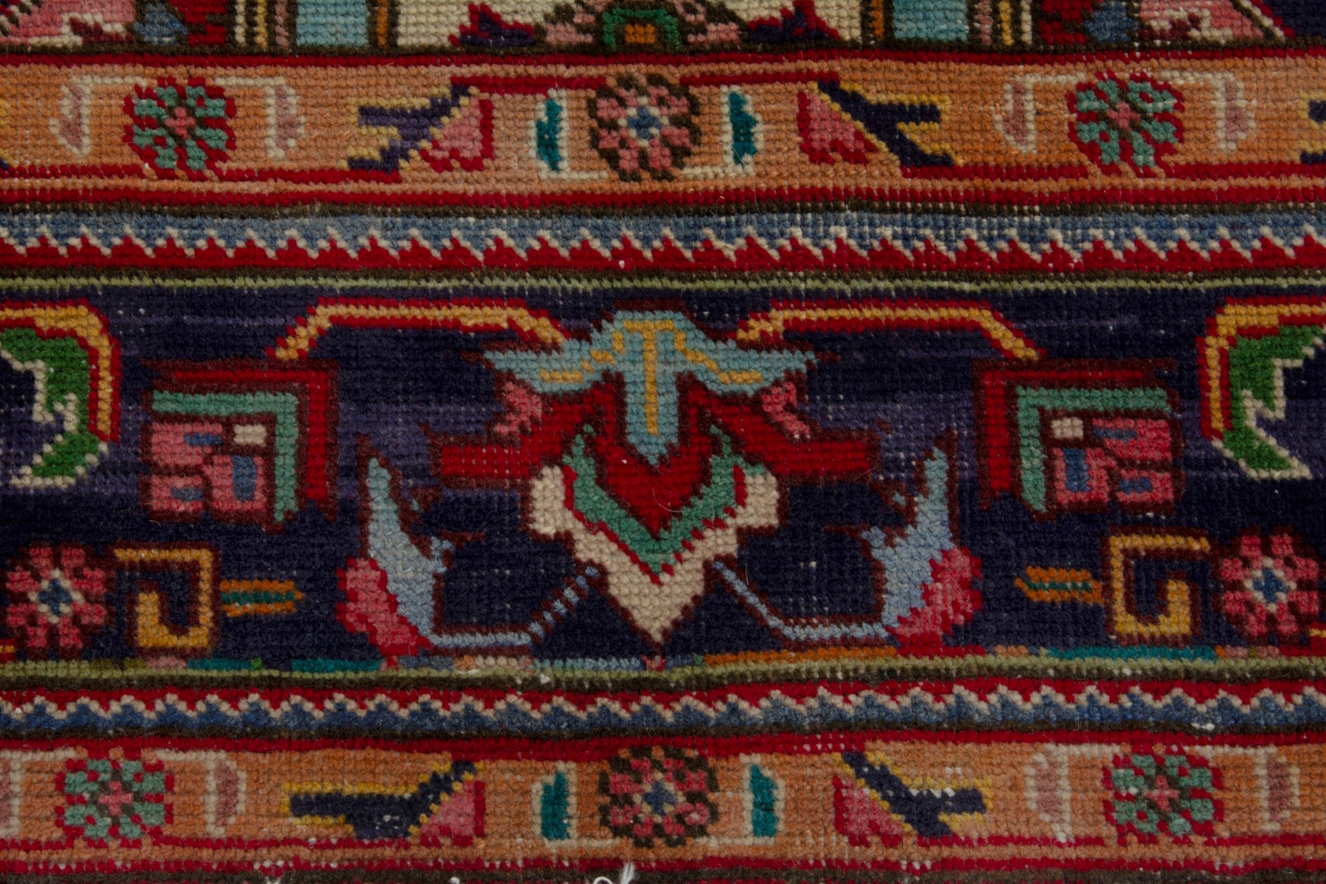 Persian Tabriz oversized rug in deep red and burgundy, view 11 of 19