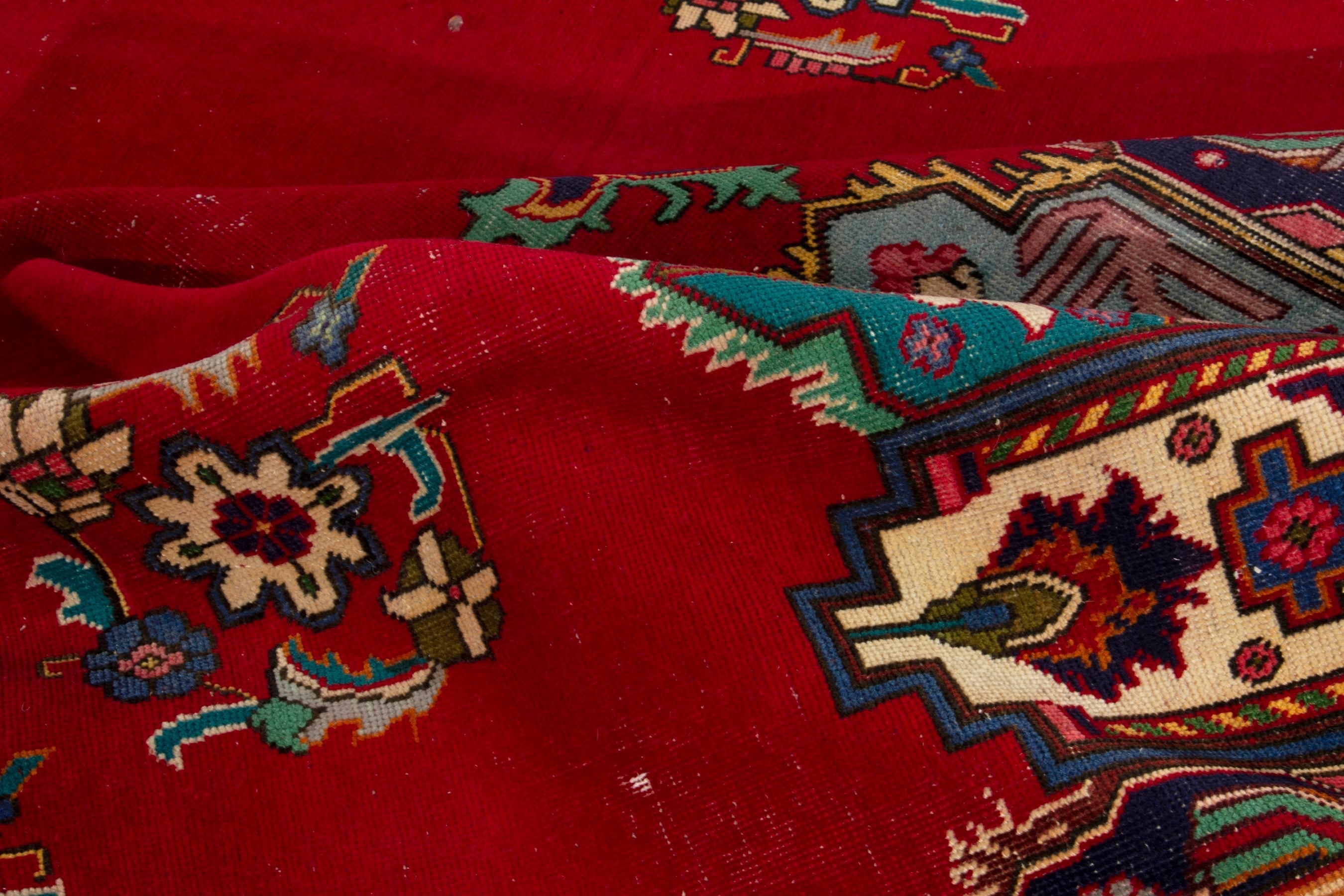 Persian Tabriz oversized rug in deep red and burgundy, view 16 of 19
