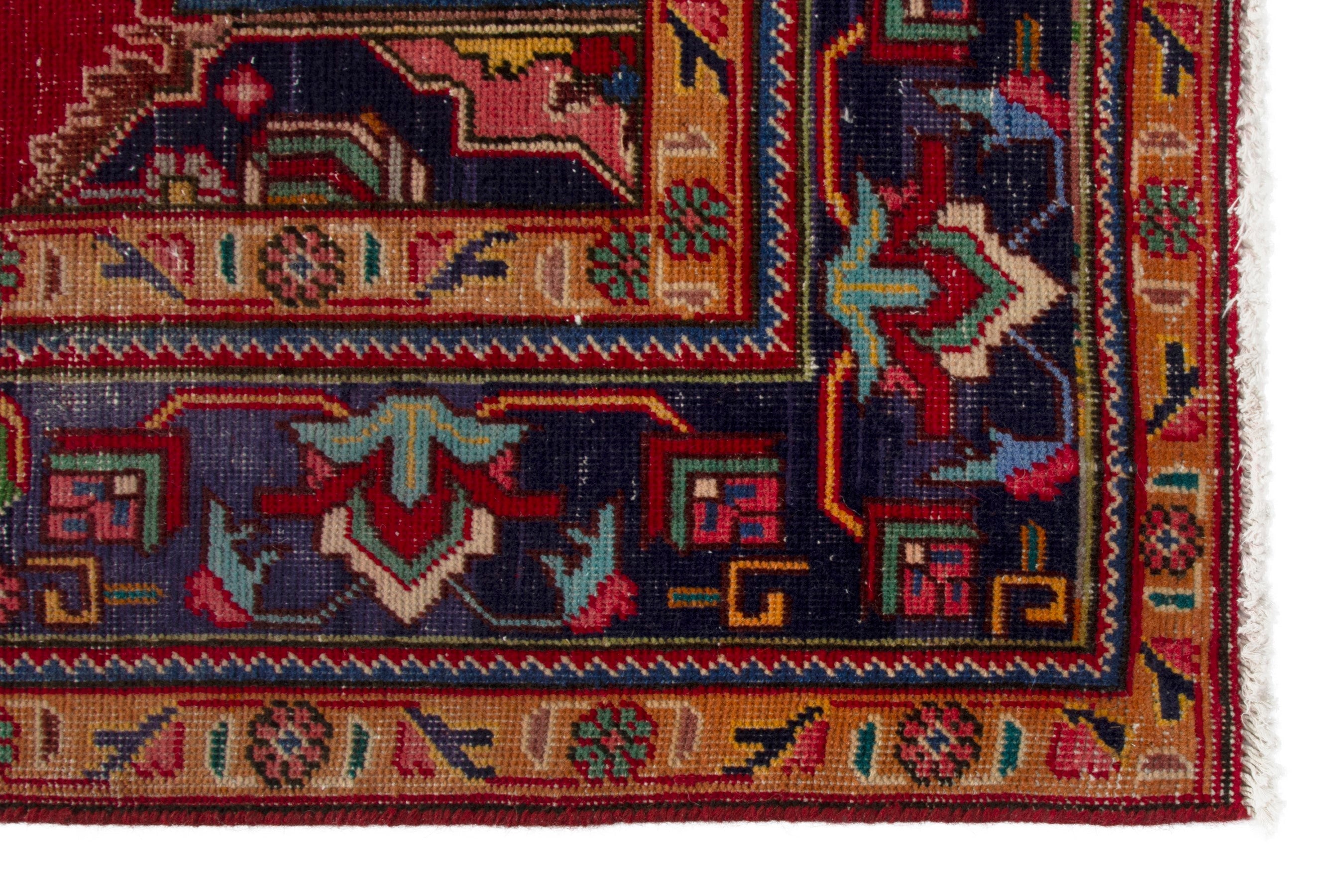 Persian Tabriz oversized rug in deep red and burgundy, view 10 of 19