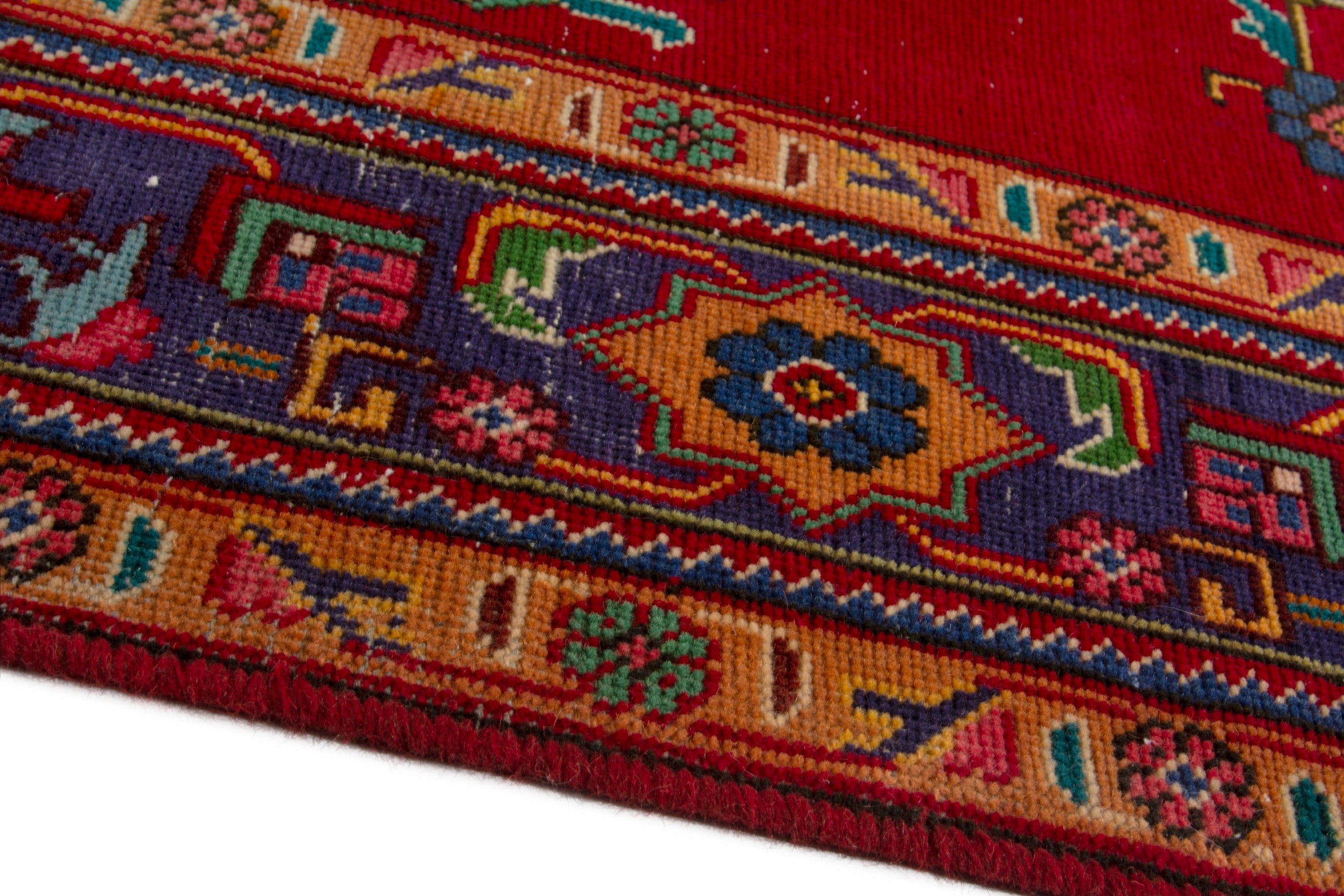 Persian Tabriz oversized rug in deep red and burgundy, view 6 of 19