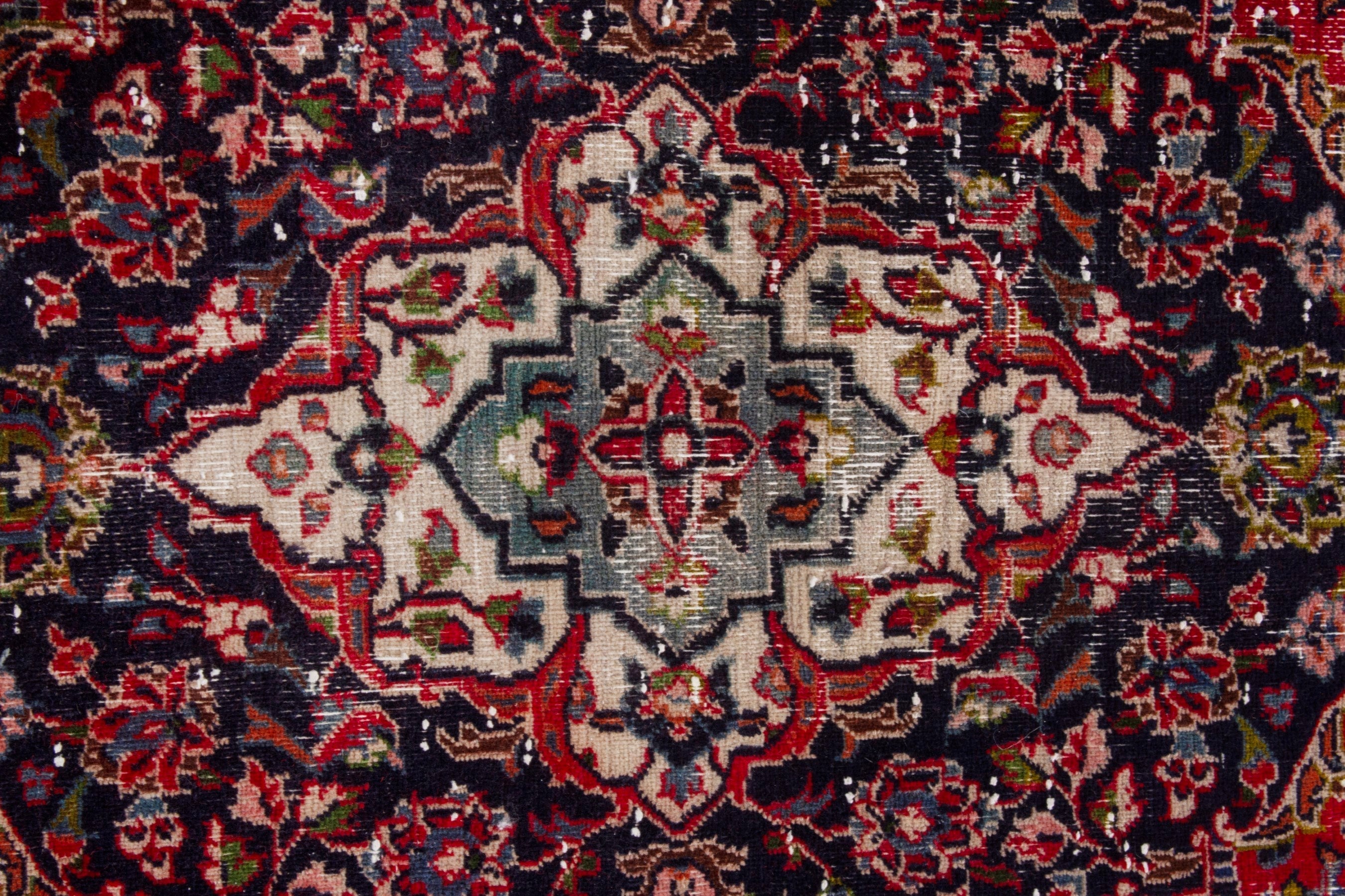 Persian Mashhad oversized rug in deep red and burgundy, view 14 of 19
