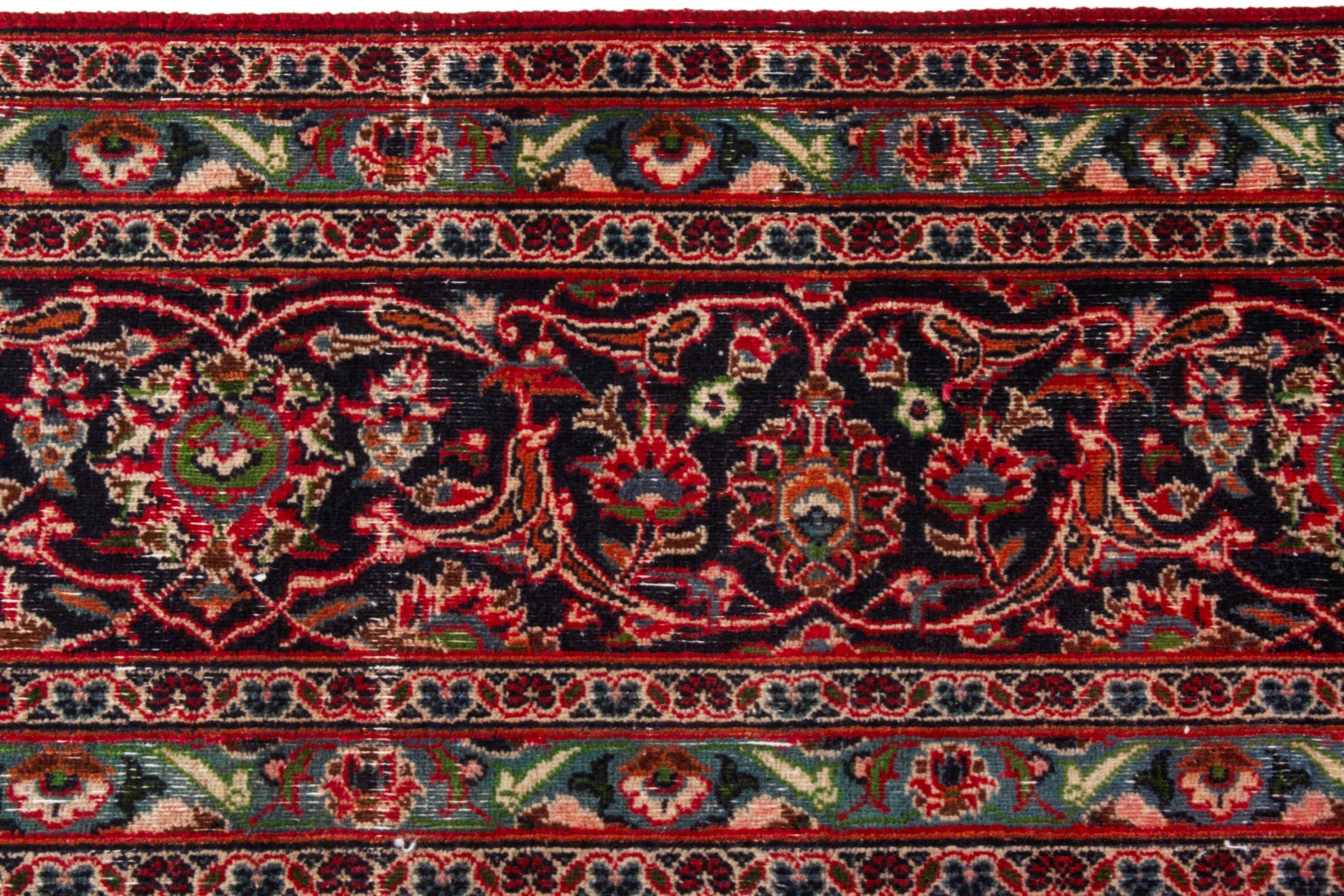 Persian Mashhad oversized rug in deep red and burgundy, view 11 of 19