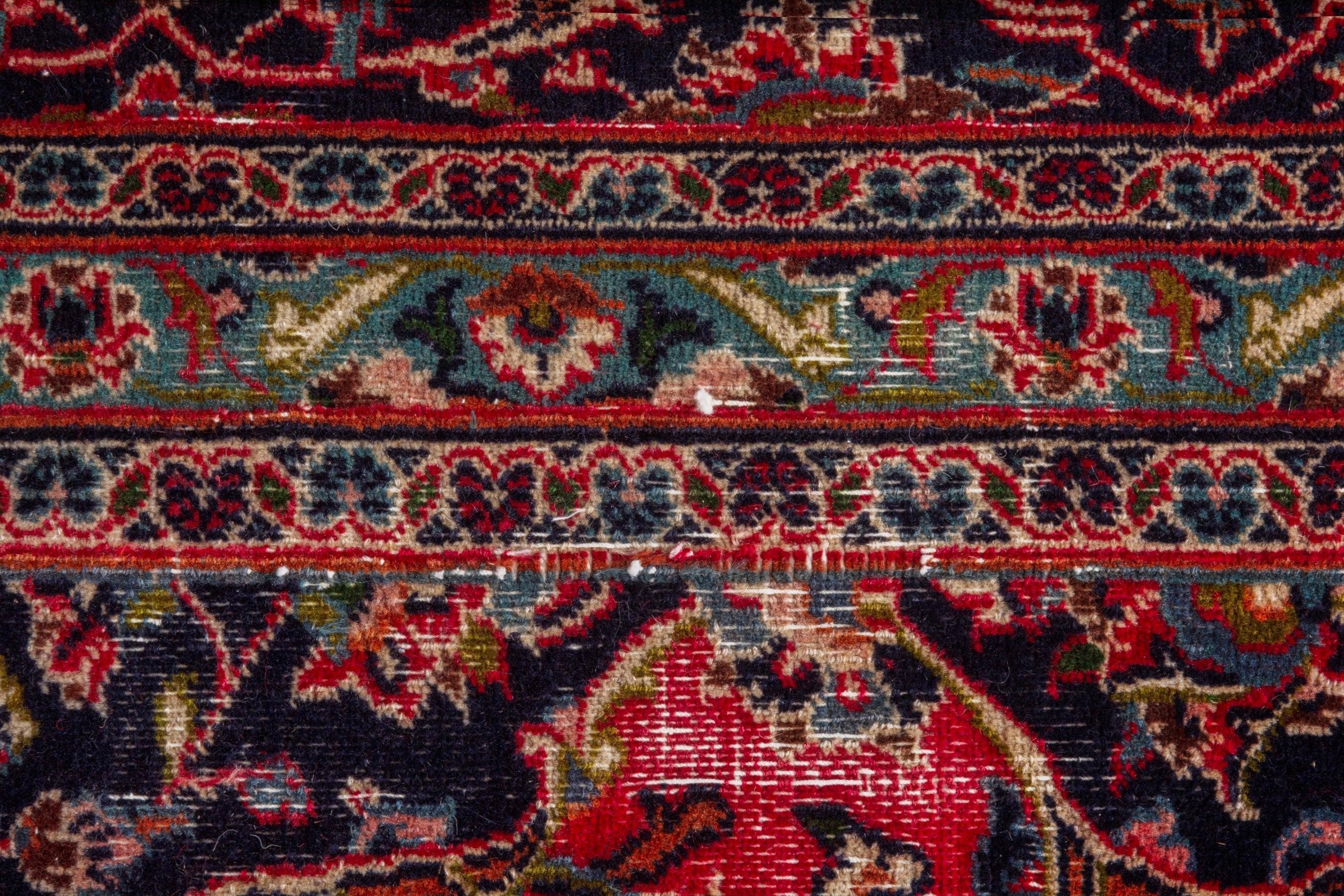 Persian Mashhad oversized rug in deep red and burgundy, view 12 of 19