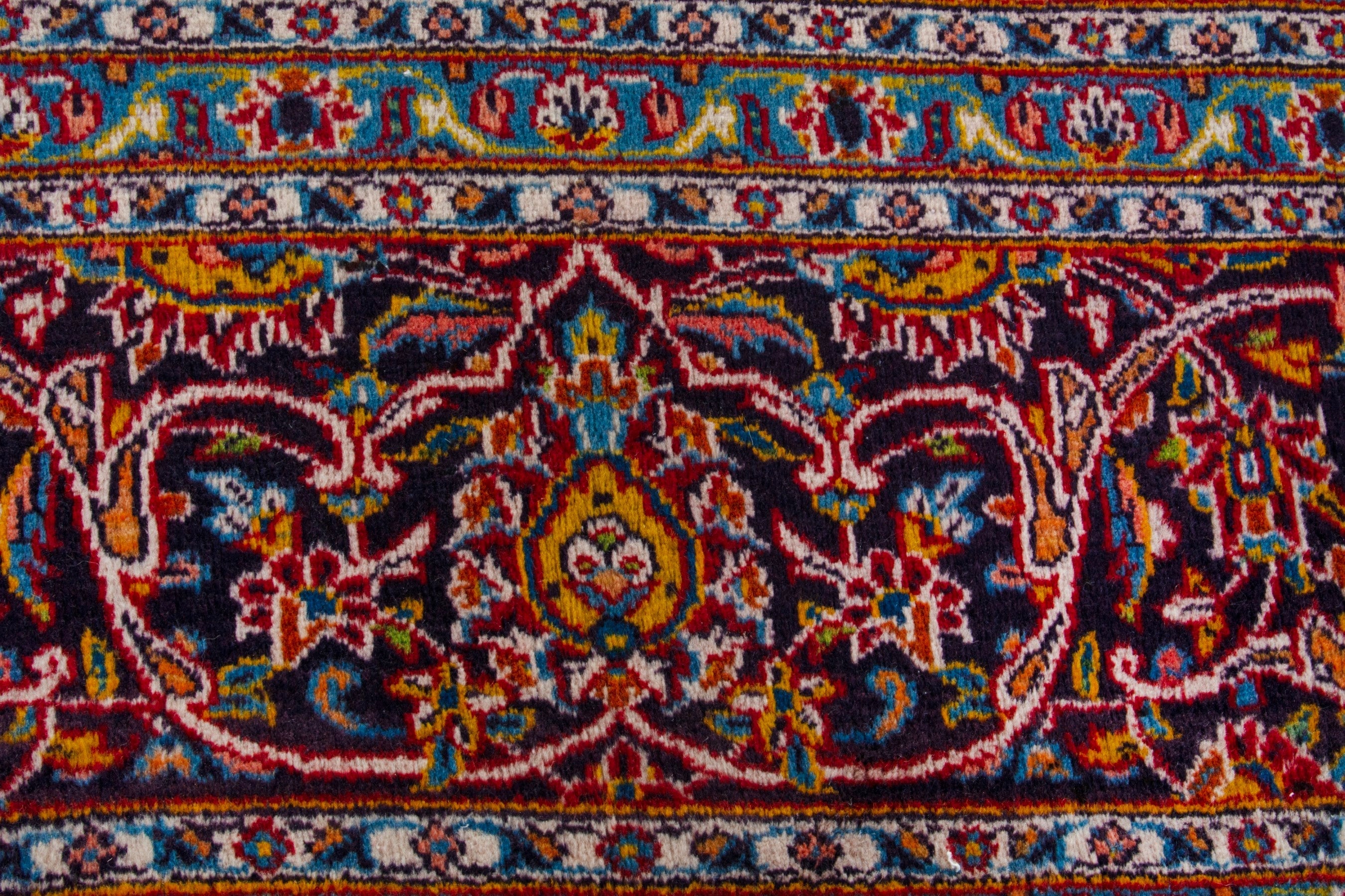 Persian Kashan oversized rug in deep red and burgundy, view 11 of 19