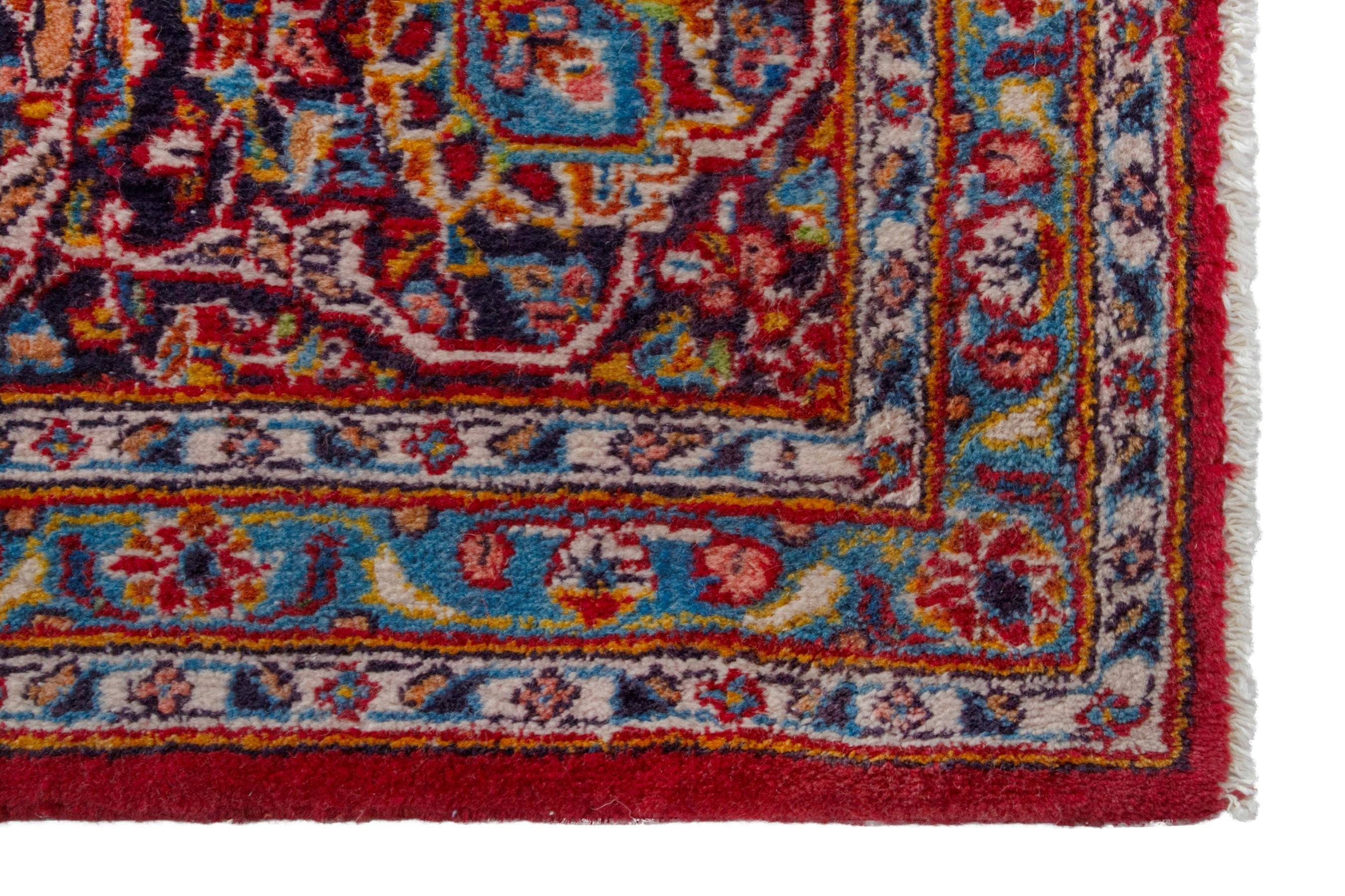 Persian Kashan oversized rug in deep red and burgundy, view 10 of 19