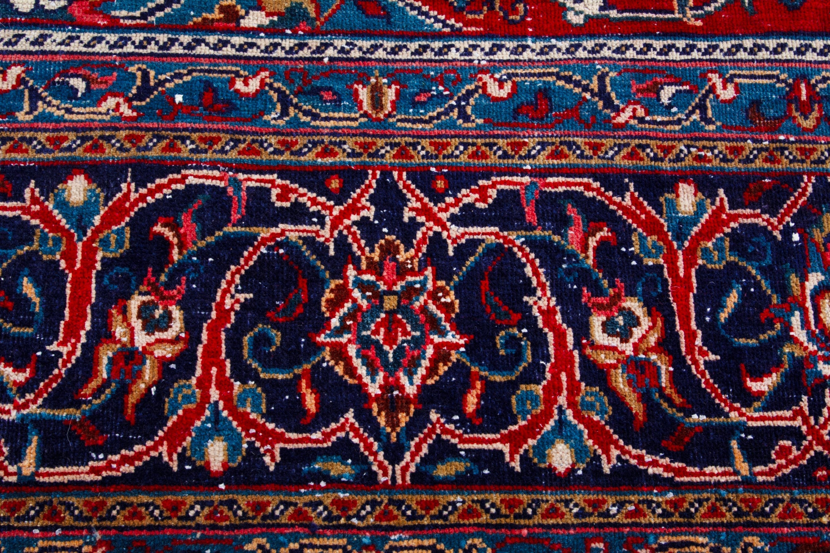 Persian Arak oversized rug in deep red and burgundy, view 11 of 20