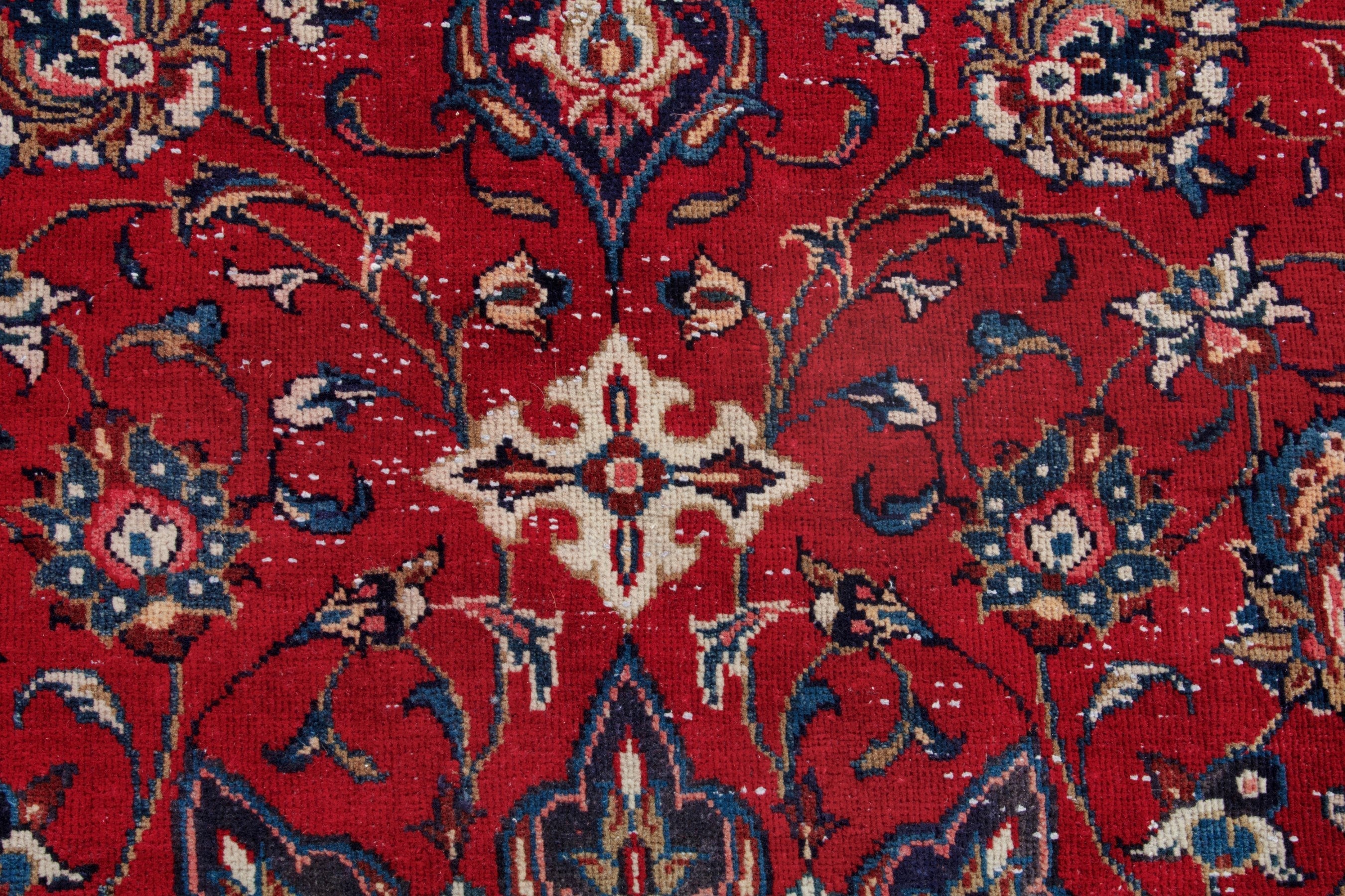 Persian Arak oversized rug in deep red and burgundy, view 15 of 20